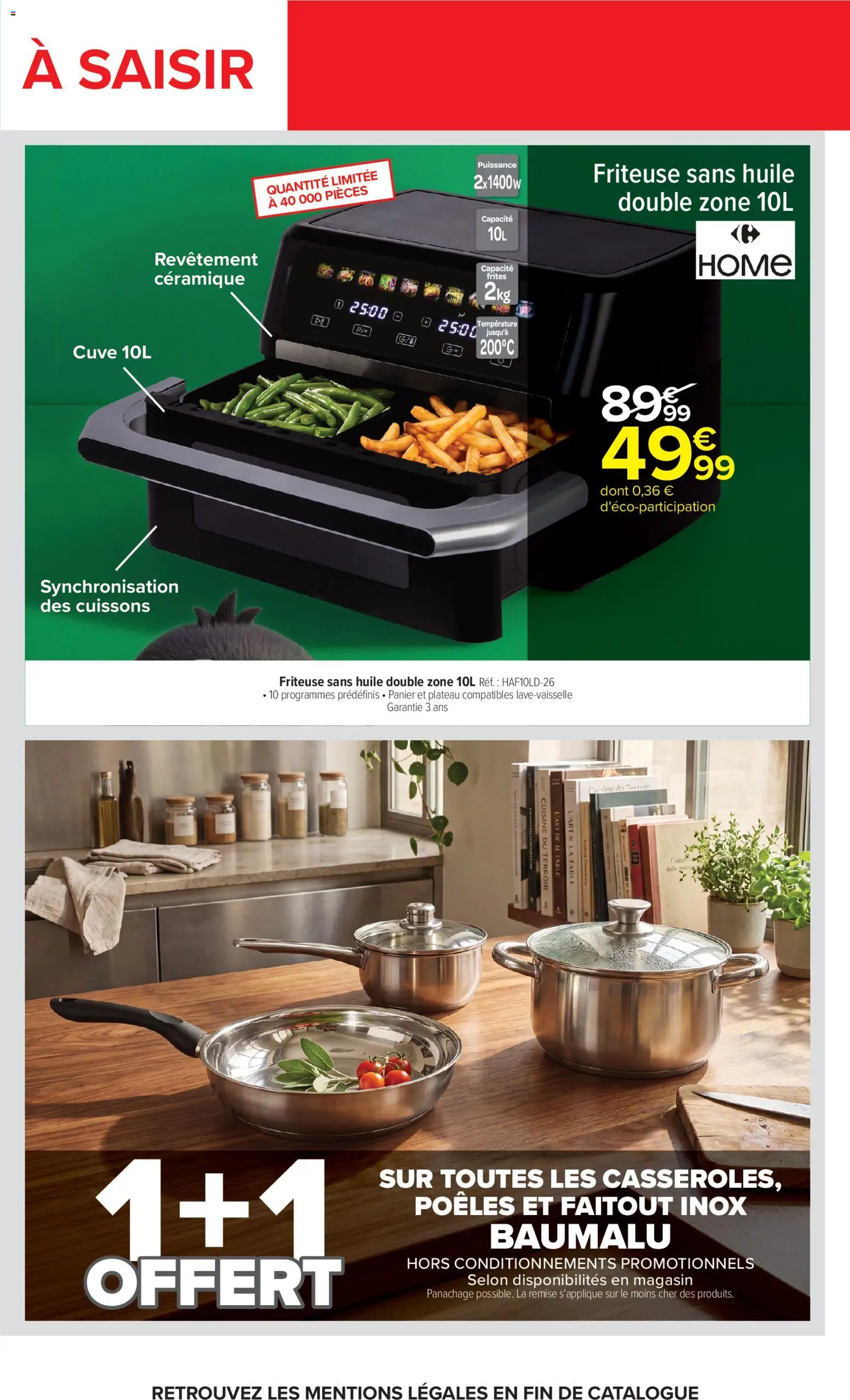 {H1} | Page: 59 | Produits: Faitout, Plateau, Friteuse sans huile, Panier