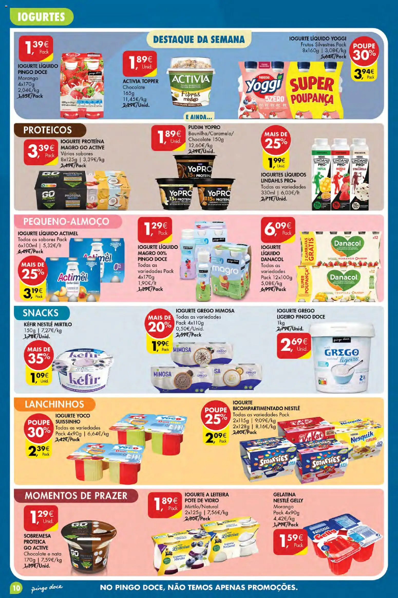 Pingo Doce Poupe Esta Semana Açores │ válido de 13/08/2026 | Página: 10 | Produtos: Iogurtes, Sobremesa, Nata, Proteina