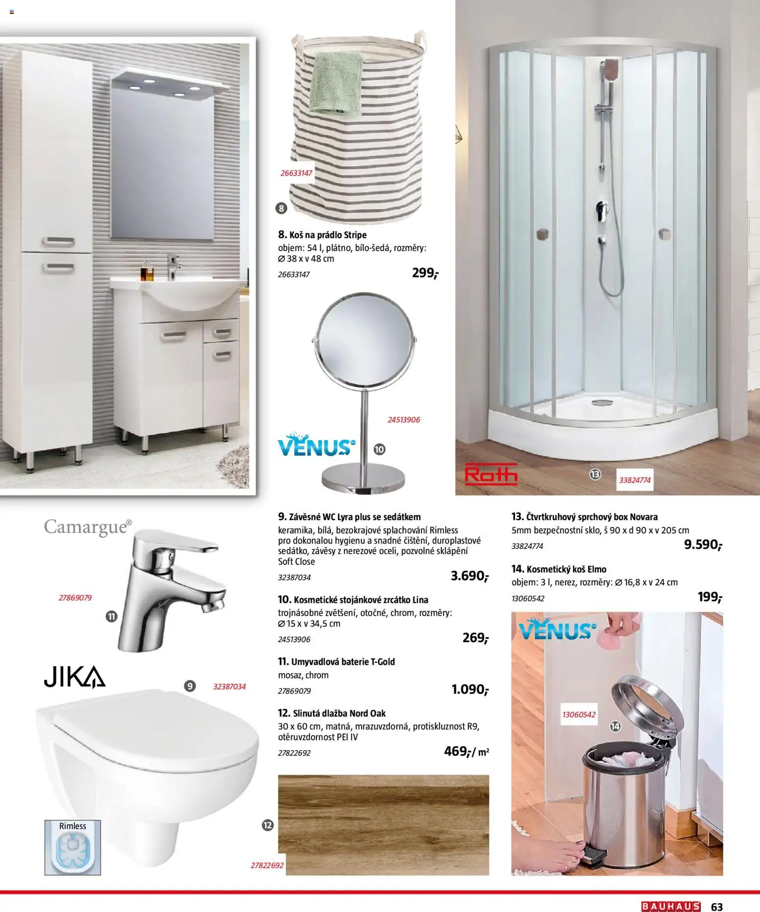 Katalog Sanita od 29.09.2026 | Strana: 63 | Produkty: Box, Wc, Koš, Závěsy
