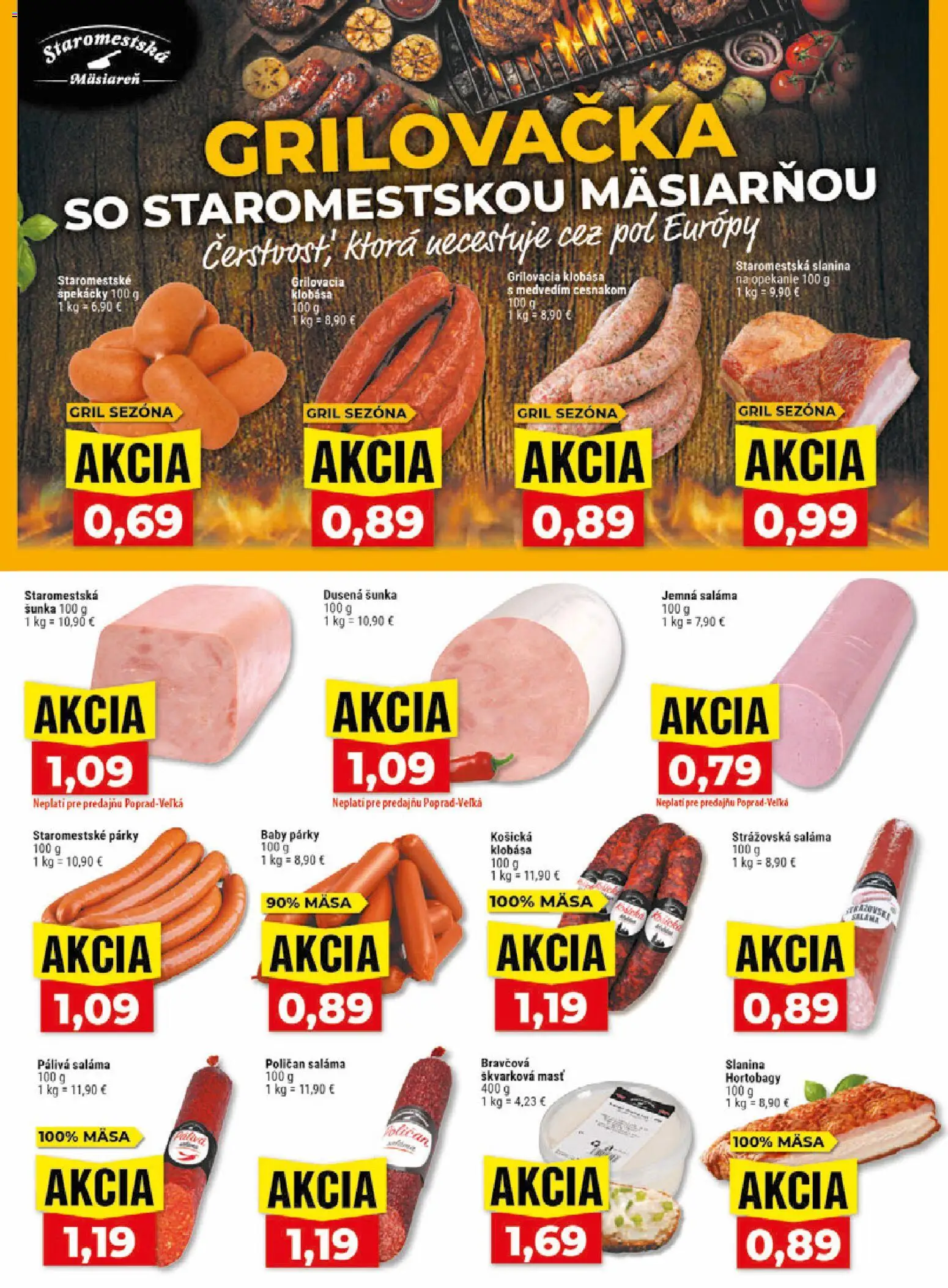 Nové Klas akcie – leták je platný od 20.07.2026 | Strana: 6 | Produkty: Gril, Saláma, Slanina, Párky