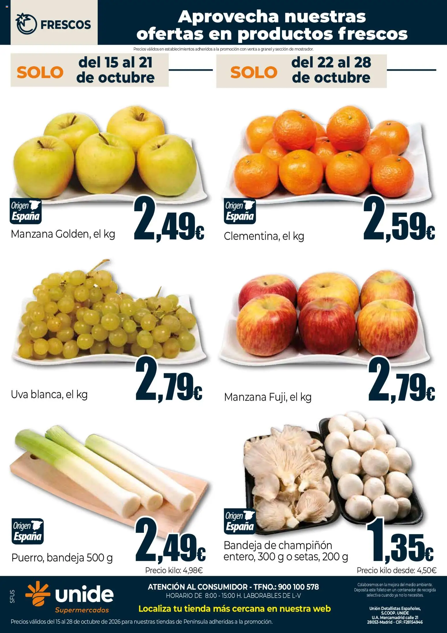 Unide folleto │ válido desde el 15/10/2026 | Página: 4 | Productos: Manzana, Bandeja