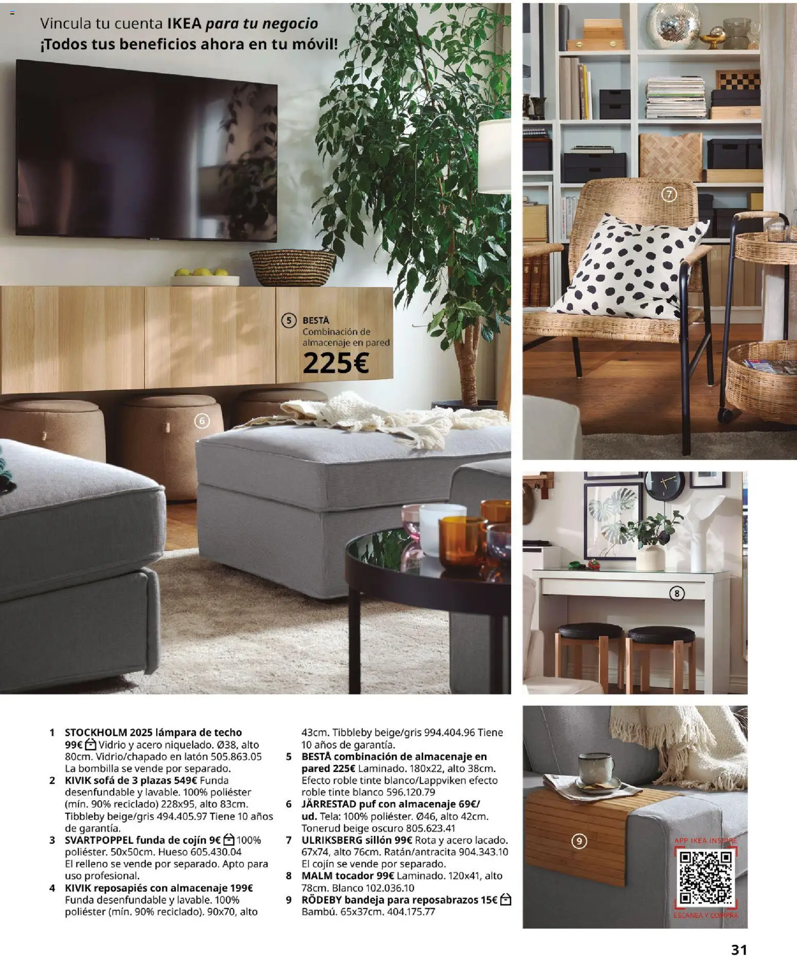 Catálogo IKEA para tu negocio │ válido desde el 01/02/2026 | Página: 31 | Productos: Tinte, Funda, Bandeja, Lámpara