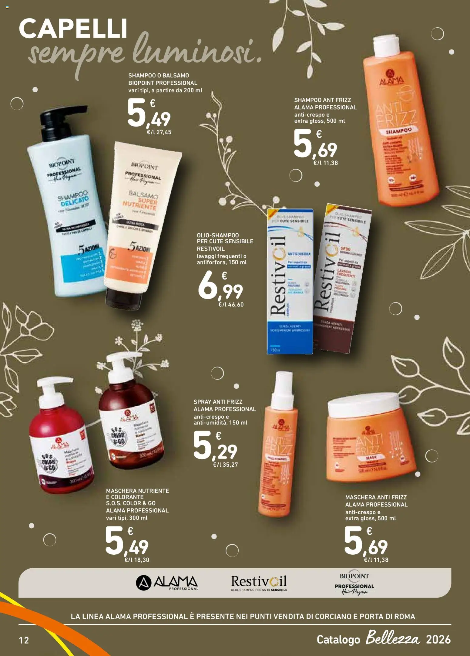 Volantino Spazio Conad del 18/09/2026 | Pagina: 12 | Prodotti: Shampoo, Balsamo, Maschera, Porta