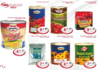 CBA Komfos leták platný od 01.09.2026 | Strana: 4 | Produkty: Tuniak, Pizza, Paradajky, Broskyne