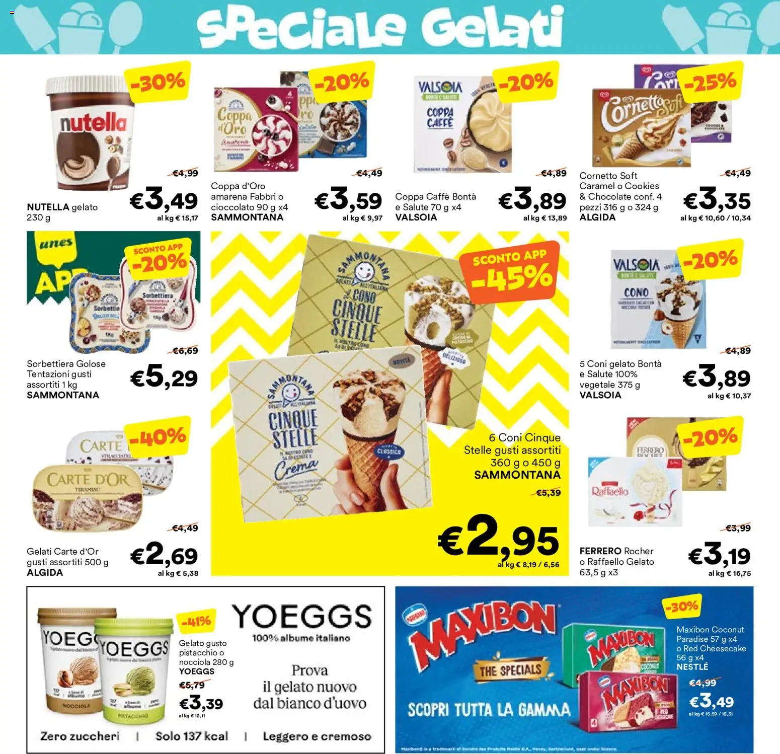 Volantino Unes del 17.06.2026 | Pagina: 4 | Prodotti: Caffè, Cioccolato, Gelato, The