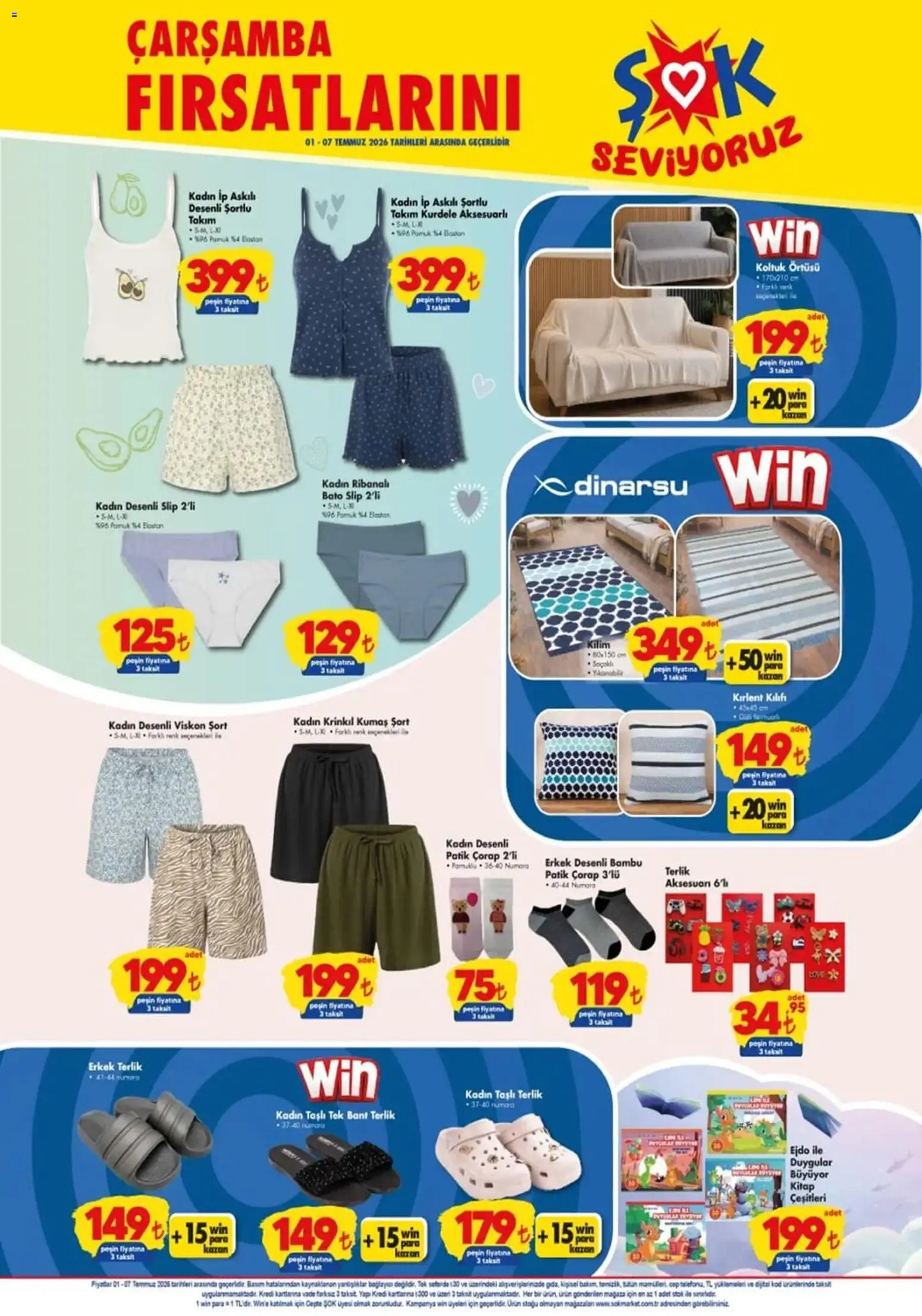 Şok Market Katalog - 01 Temmuz 2026 tarihinden itibaren geçerlidir | Sayfa: 3 | Ürünler: Çorap, Terlik, Bağlayıcı, Bant