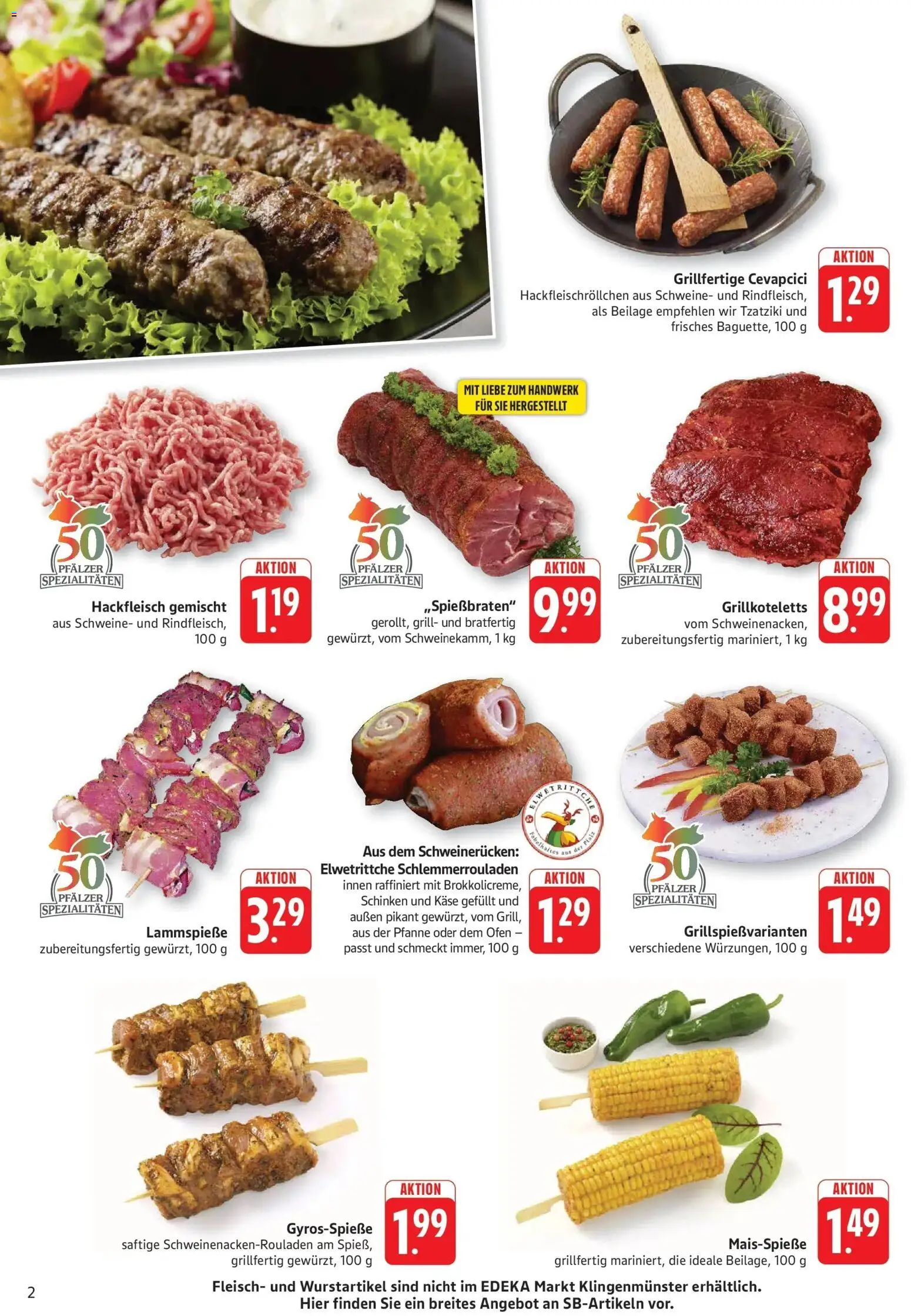 Edeka prospekt Kröppen – gültig ab 08.06.2026 | Seite: 2 | Produkte: Gyros, Schweinerucken, Fleisch, Hackfleisch