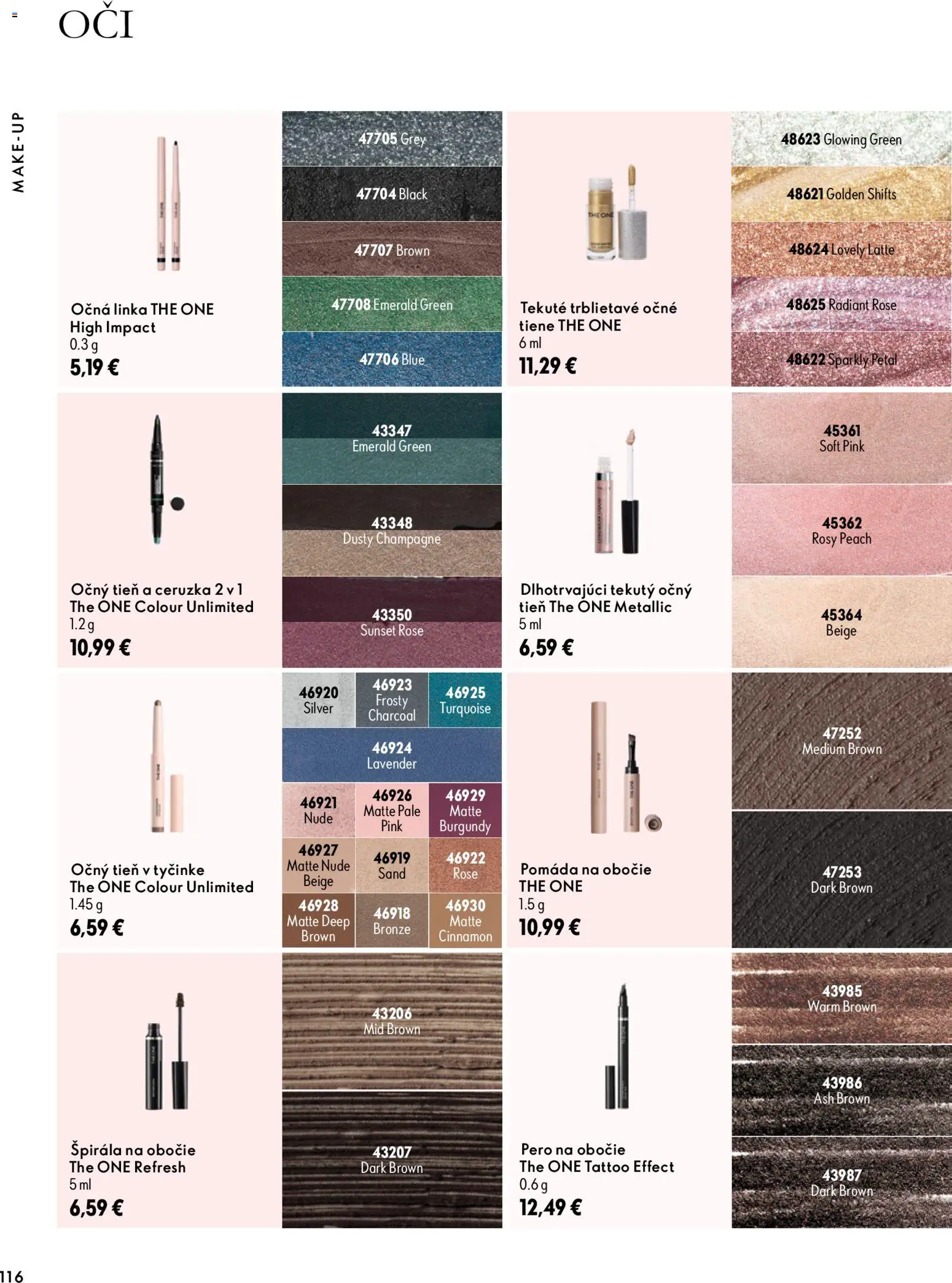 Nové Oriflame akcie – leták je platný od 30.09.2026 | Strana: 116 | Produkty: Pero, Očná linka, Ceruzka
