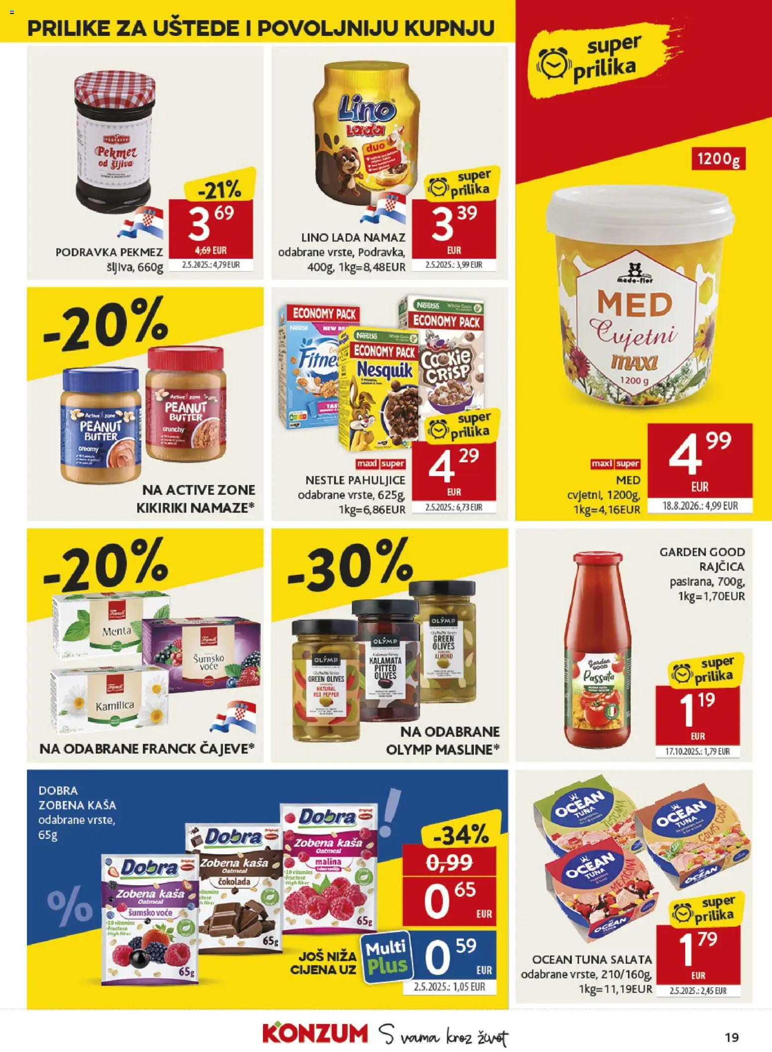 Konzum HR akciós ujság - amely érvényes a következő dátumtól: 2026.09.02. | Oldal: 19 | Termékek: Menta, Podravka, Nestlé, Saláta