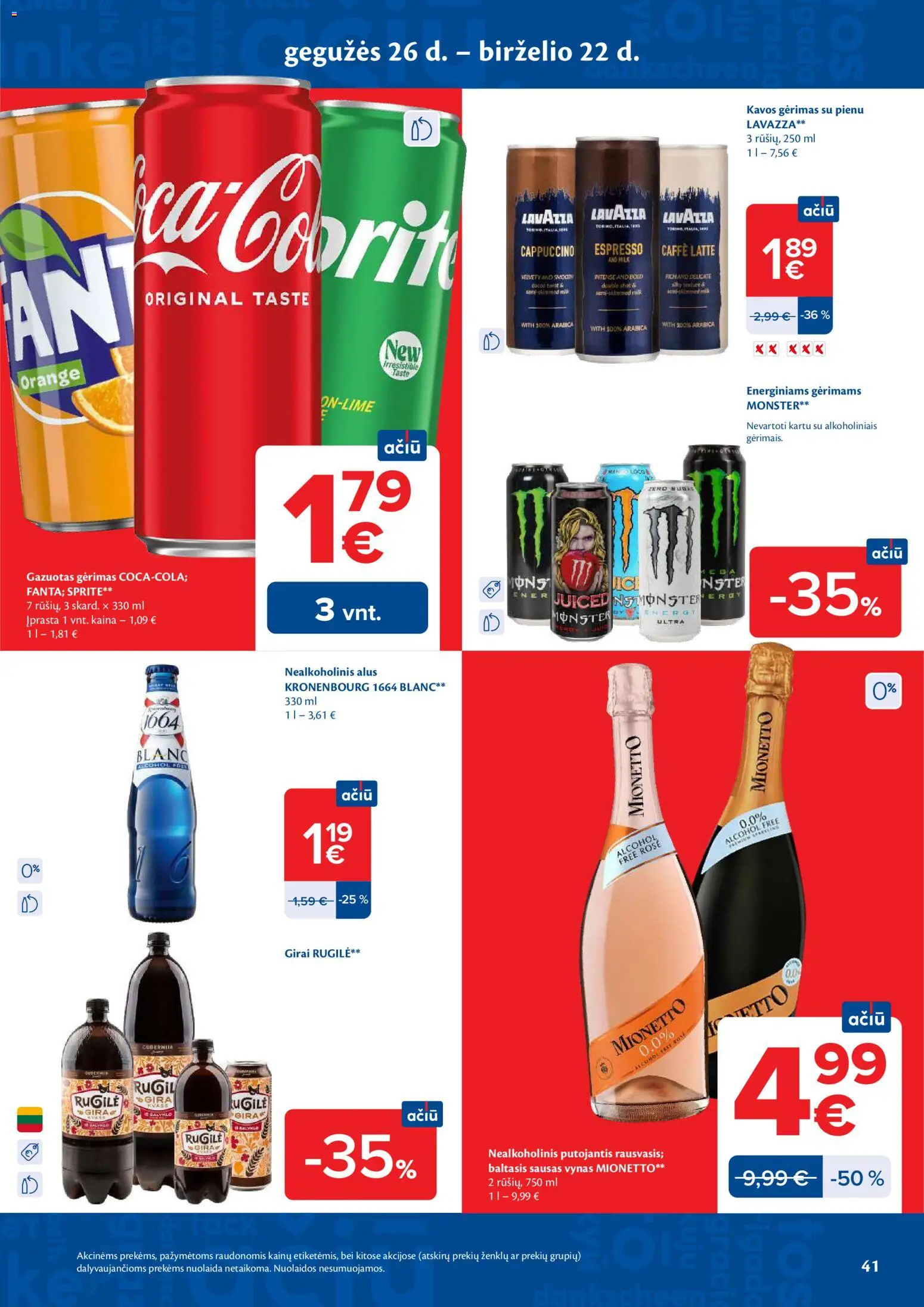 MAXIMA akcijos nuo 16.06.2026 | Puslapis: 41 | Prekių: Nealkoholinis alus, Vynas, Alus