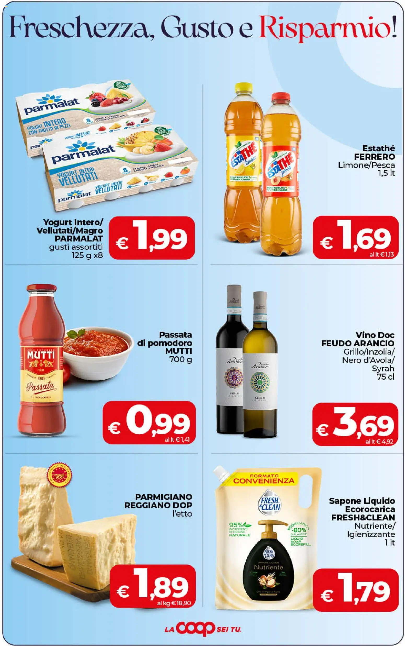 Volantino COOP del 11/08/2026 | Pagina: 3 | Prodotti: Vino, Ananas, Passata di pomodoro, Parmigiano reggiano
