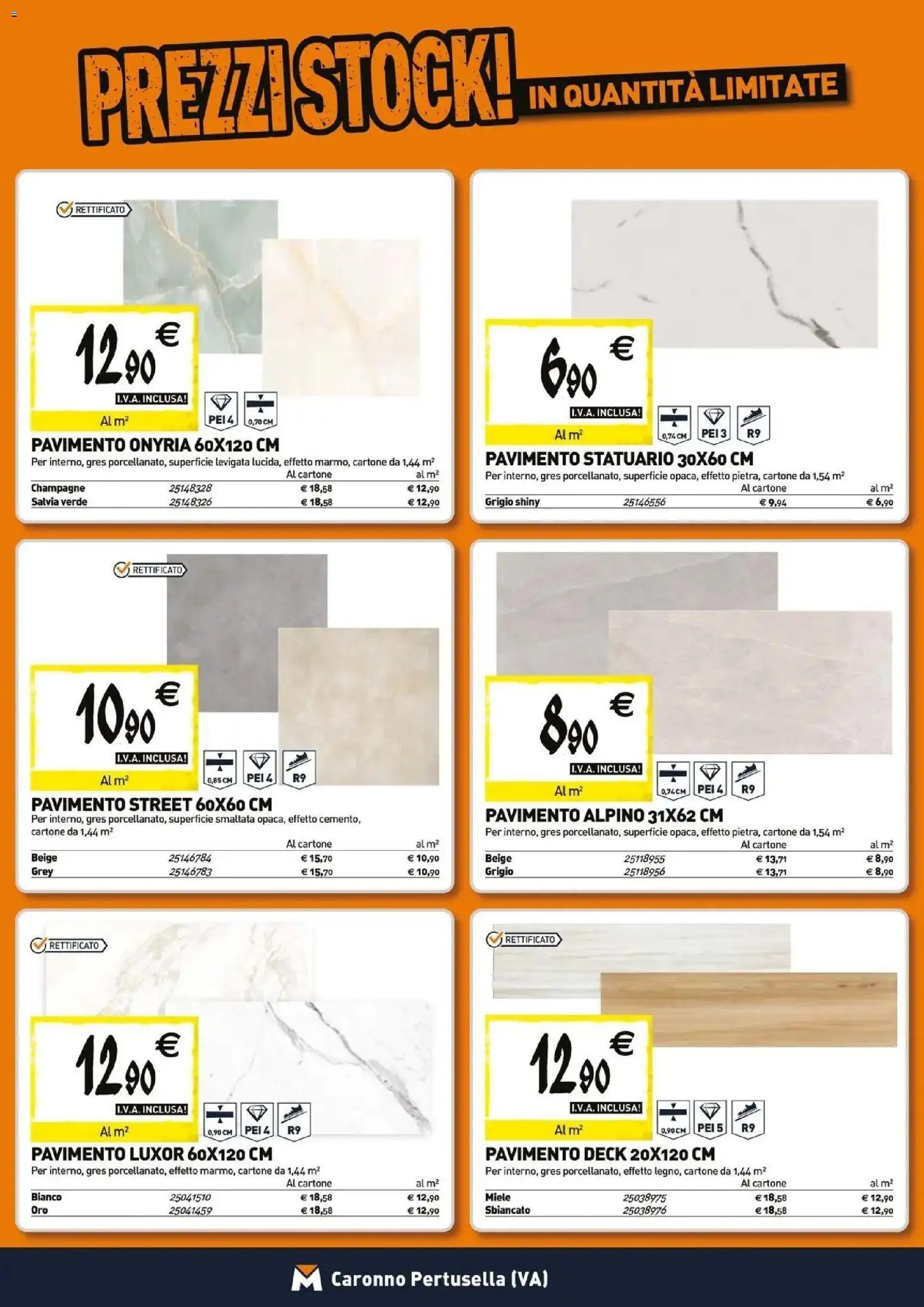Volantino TECNOMAT del 29/10/2026 | Pagina: 13 | Prodotti: Pavimento, Champagne, Miele