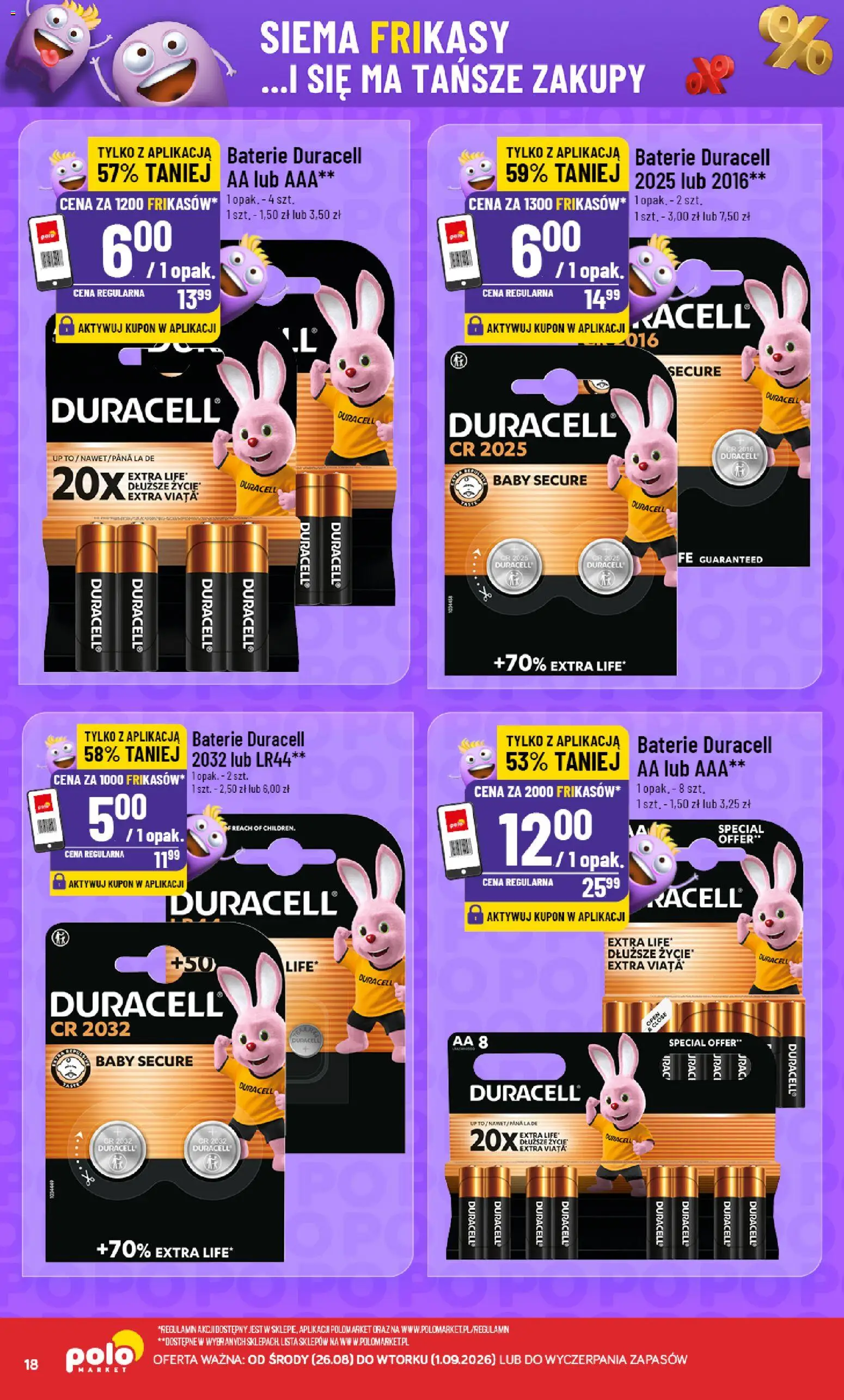POLOmarket gazetka - Frikasowe Hity od 26.08.2026 | Strona: 18 | Produkty: Baterie