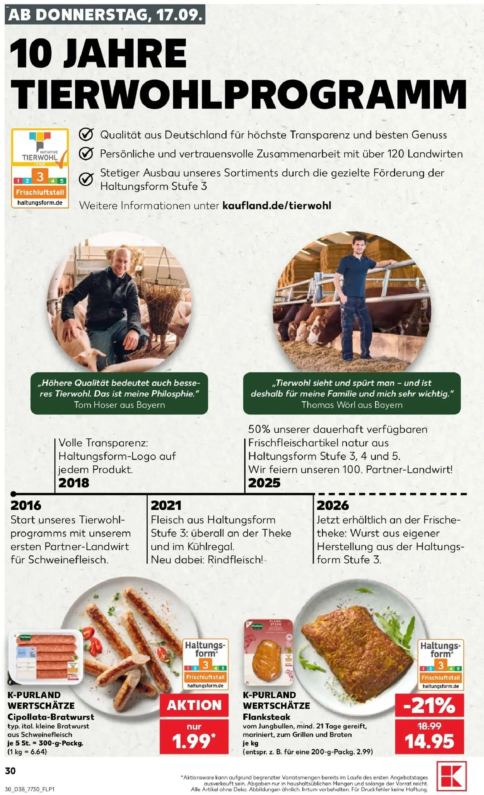 Prospekt Kaufland ab 17.09.2026 » Angebote Online zum Blättern | Seite: 30 | Produkte: Theke, Wurst, Schweinefleisch, Fleisch