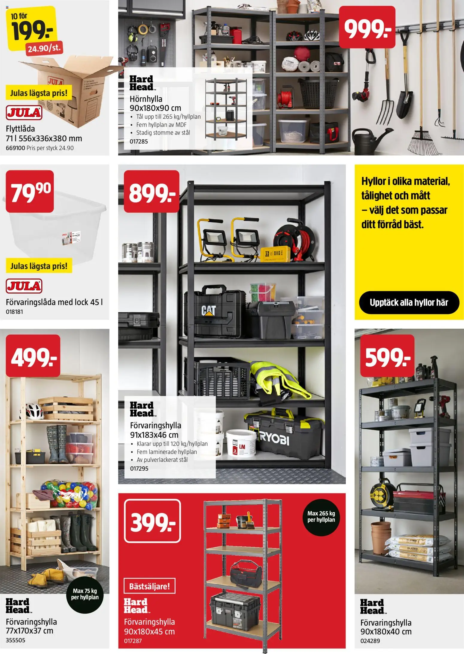 Jula reklamblad aktuell från 20/08/2026 | Sida: 17 | Produkter: Lock, Ryobi, Flyttlåda, Förvaringslåda