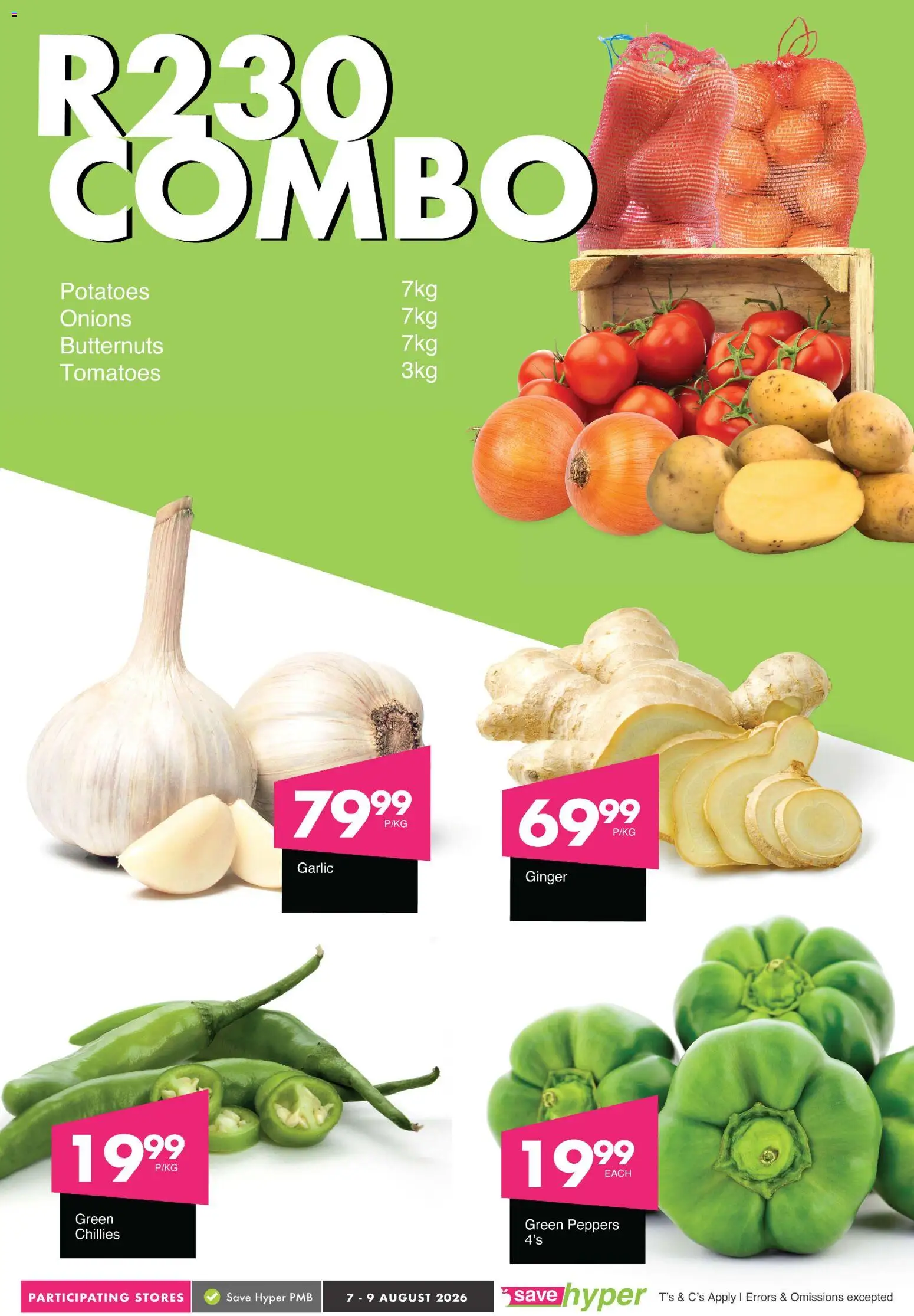 New Save catalogue – valid from 07/08/2026 | Page: 4 | Products: Tomatoes, Potatoes, Onions, Garlic
