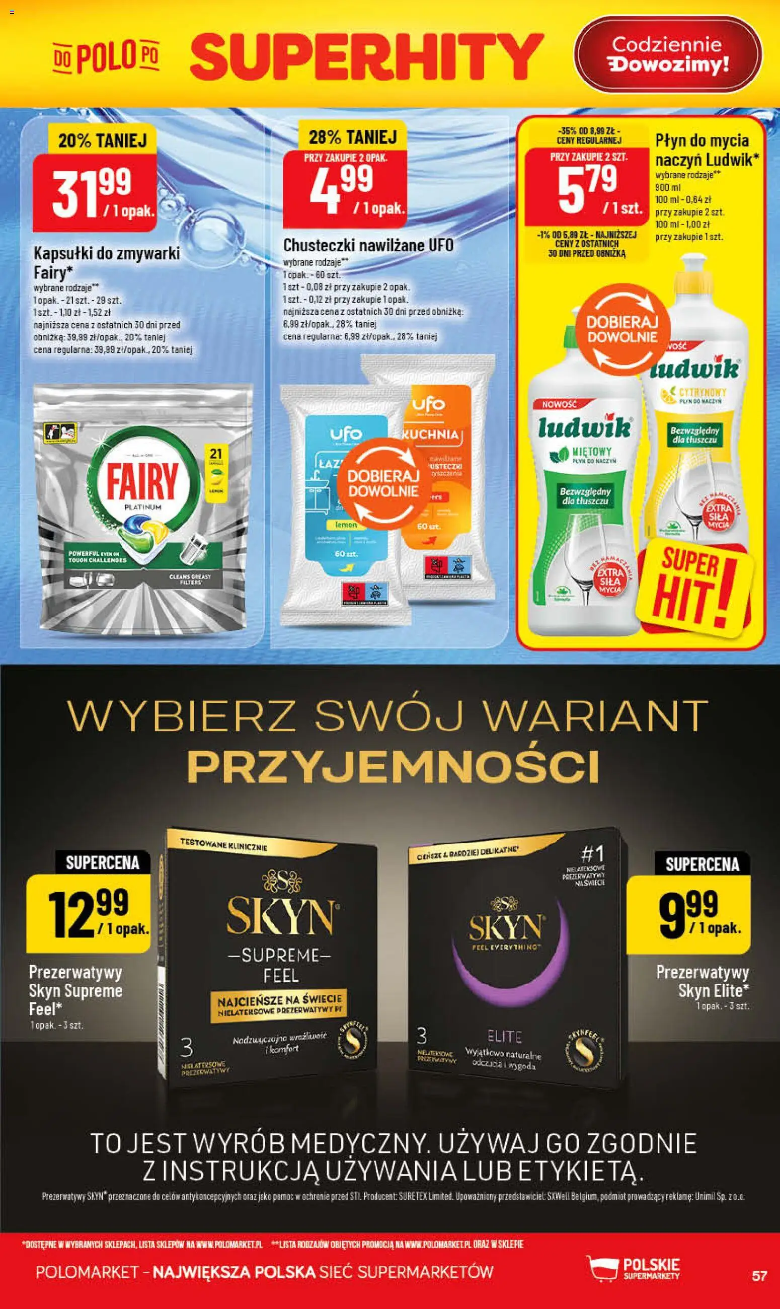 POLOmarket gazetka od 03.06.2026 | Strona: 57 | Produkty: Prezerwatywy, Fairy, Kapsułki do zmywarki