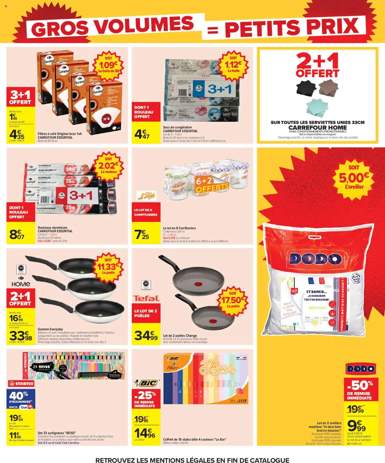 {H1} | Page: 33 | Produits: Poêle, Oreillers, Tefal, Dodo