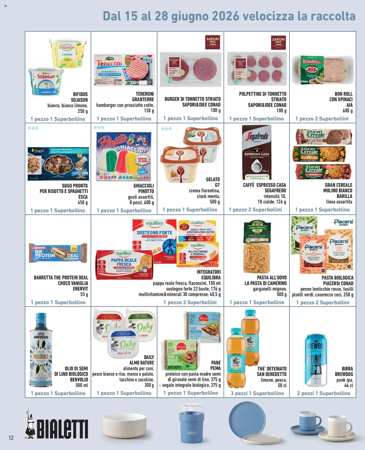 Volantino Conad del 19.06.2026 | Pagina: 12 | Prodotti: Crema, Manzo, Prosciutto, Spinaci