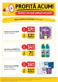 Ofertele Supeco valabile de la 01.08.2026 | Pagină: 6 | Produse: Regina, Prosop monorolă, Dezinfectant