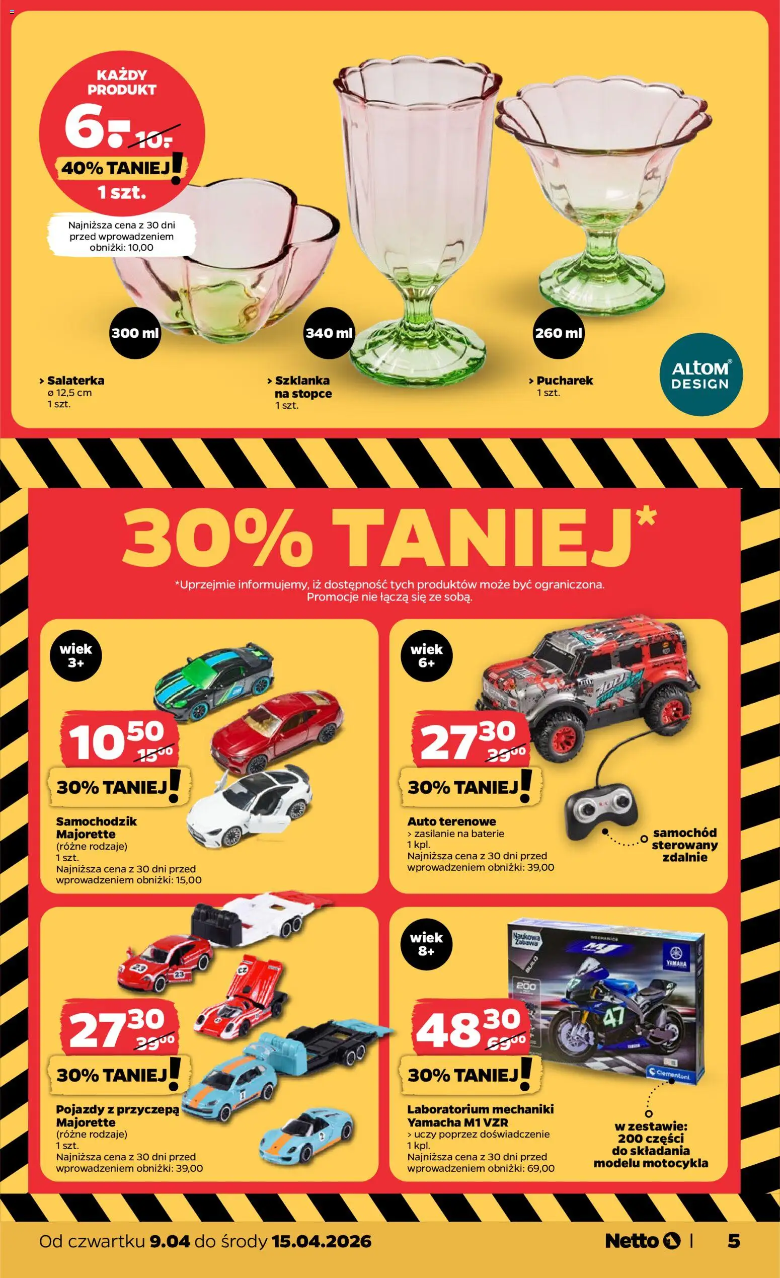 Netto gazetka od czwartku NonFood od 09.04.2026 | Strona: 5 | Produkty: Szklanka, Baterie