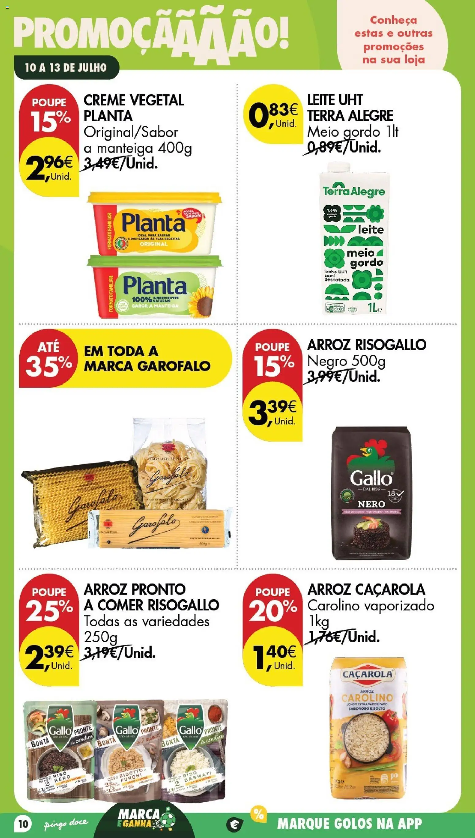 Pingo Doce Poupe este Fim de Semana │ válido de 10/07/2026 | Página: 10 | Produtos: Leite, Manteiga, Arroz, Creme