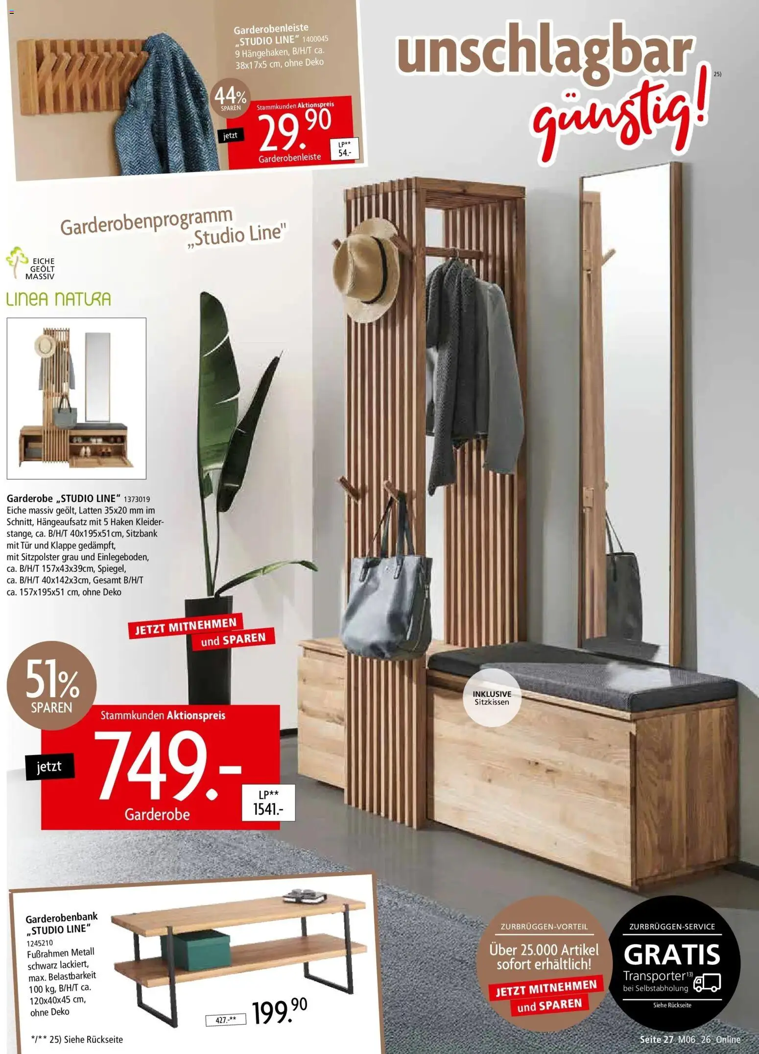 Zurbrüggen - Zurbrüggen: Unschlagbar günstig – gültig ab 01.05.2026 | Seite: 27 | Produkte: Sitzbank, Tür