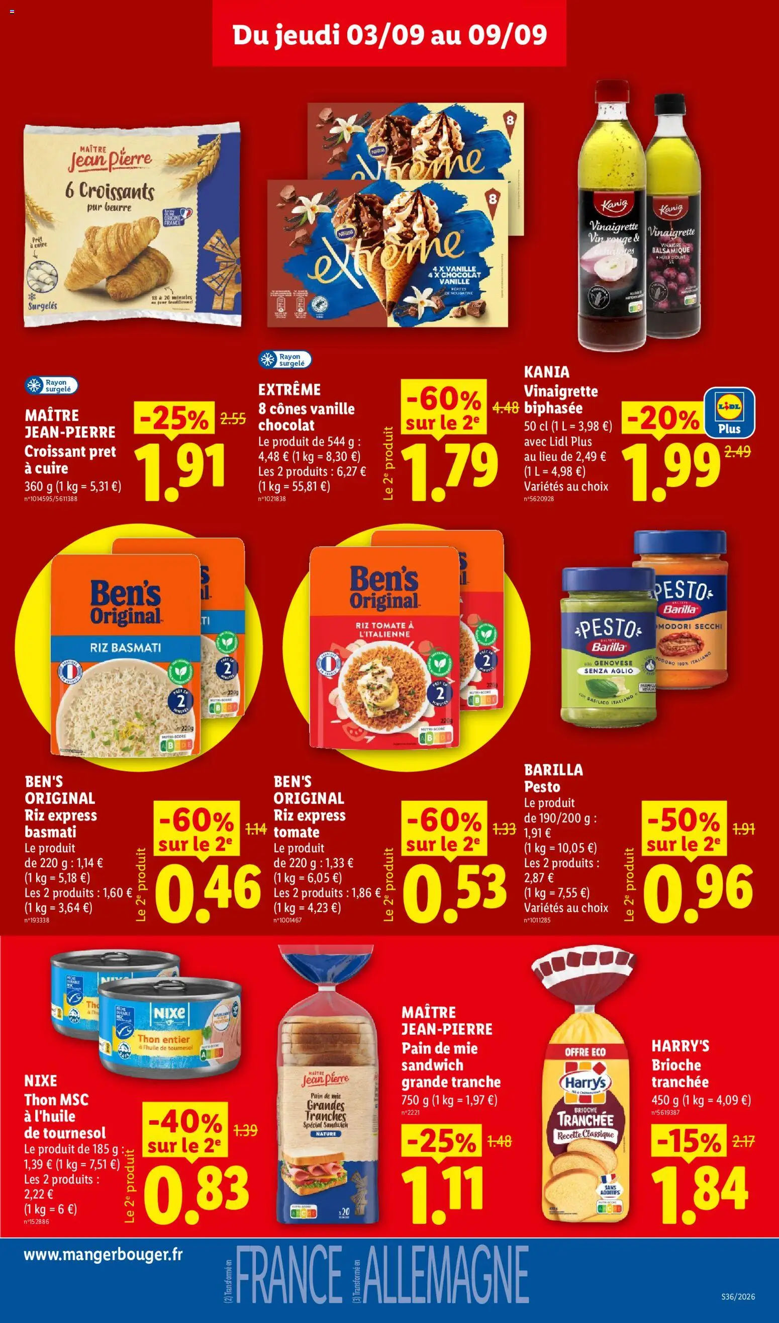 {H1} | Page: 17 | Produits: Thon, Pain de mie, Huile, Pain