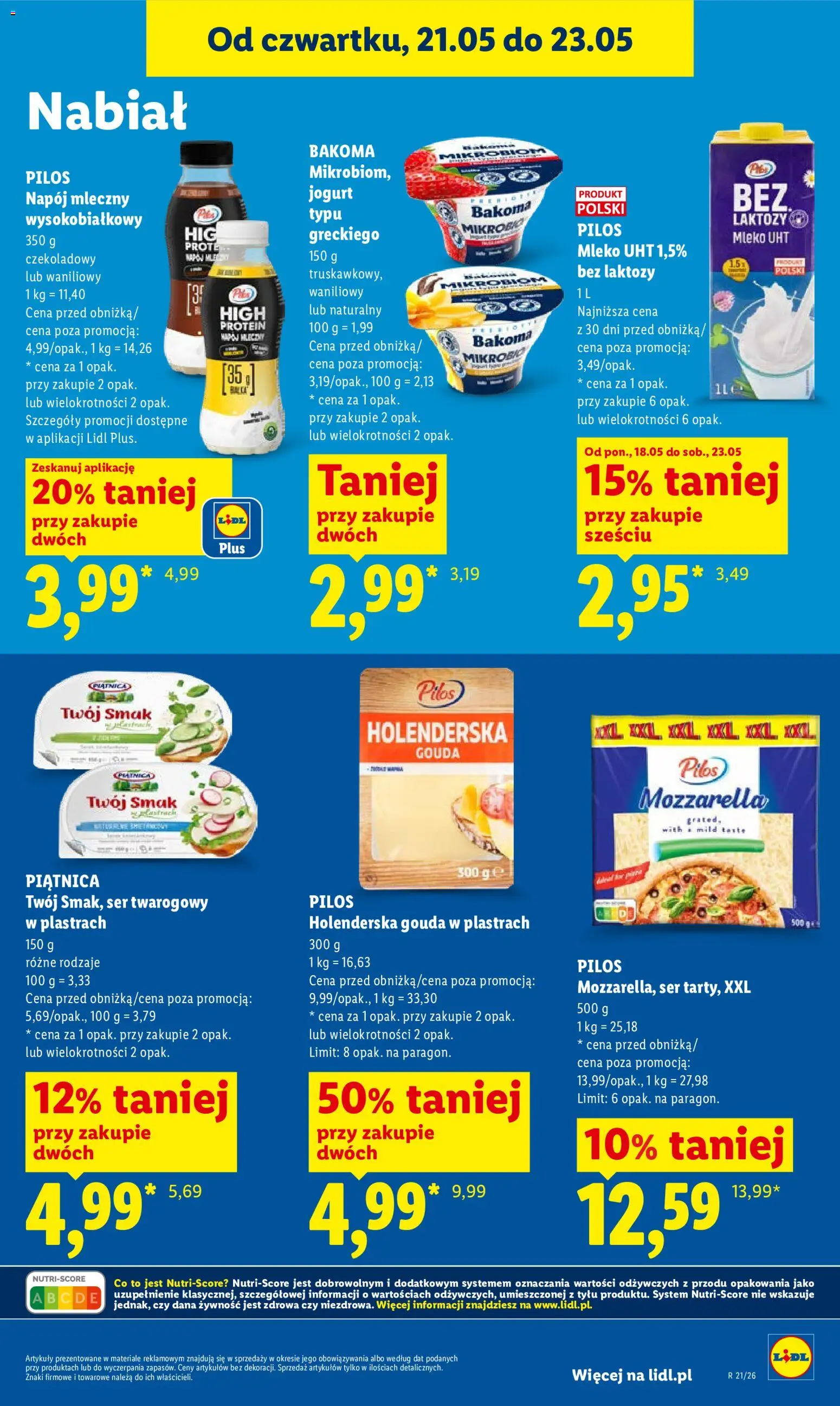 Lidl gazetka od 21.05.2026 | Strona: 61 | Produkty: Bez laktozy, Ser, Jogurt, Mozzarella