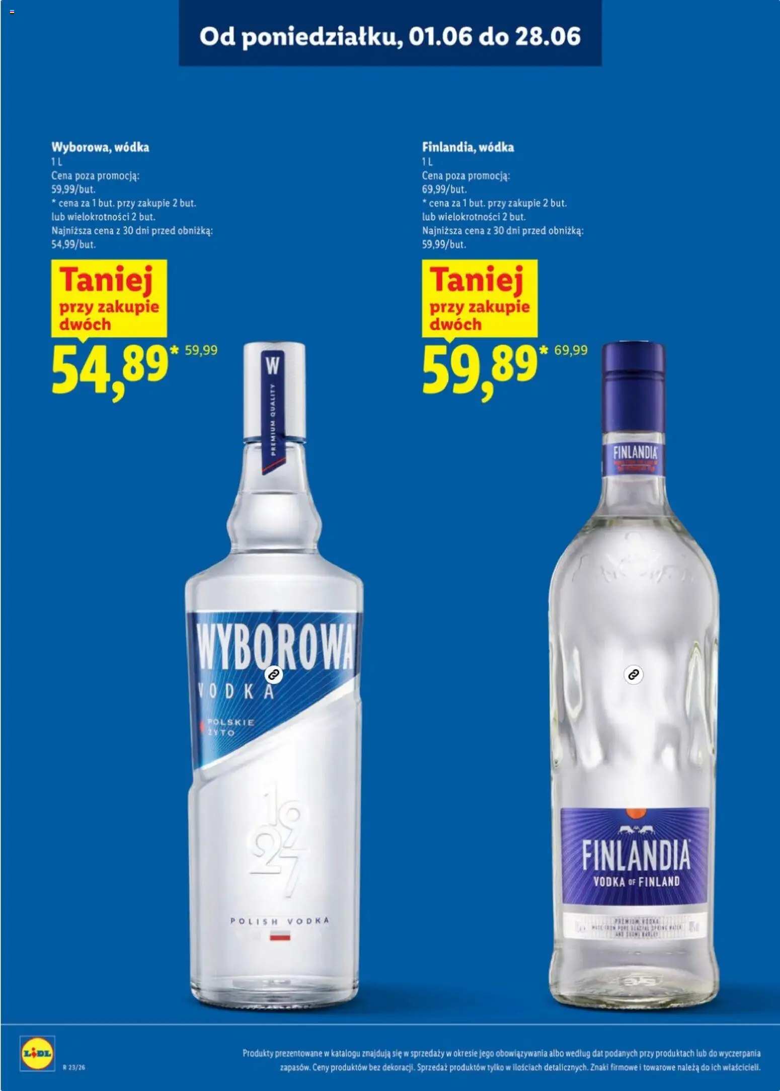 Lidl Katalog alkoholi mocnych od 01.06.2026 | Strona: 8 | Produkty: Wódka finlandia, Vodka, Wódka