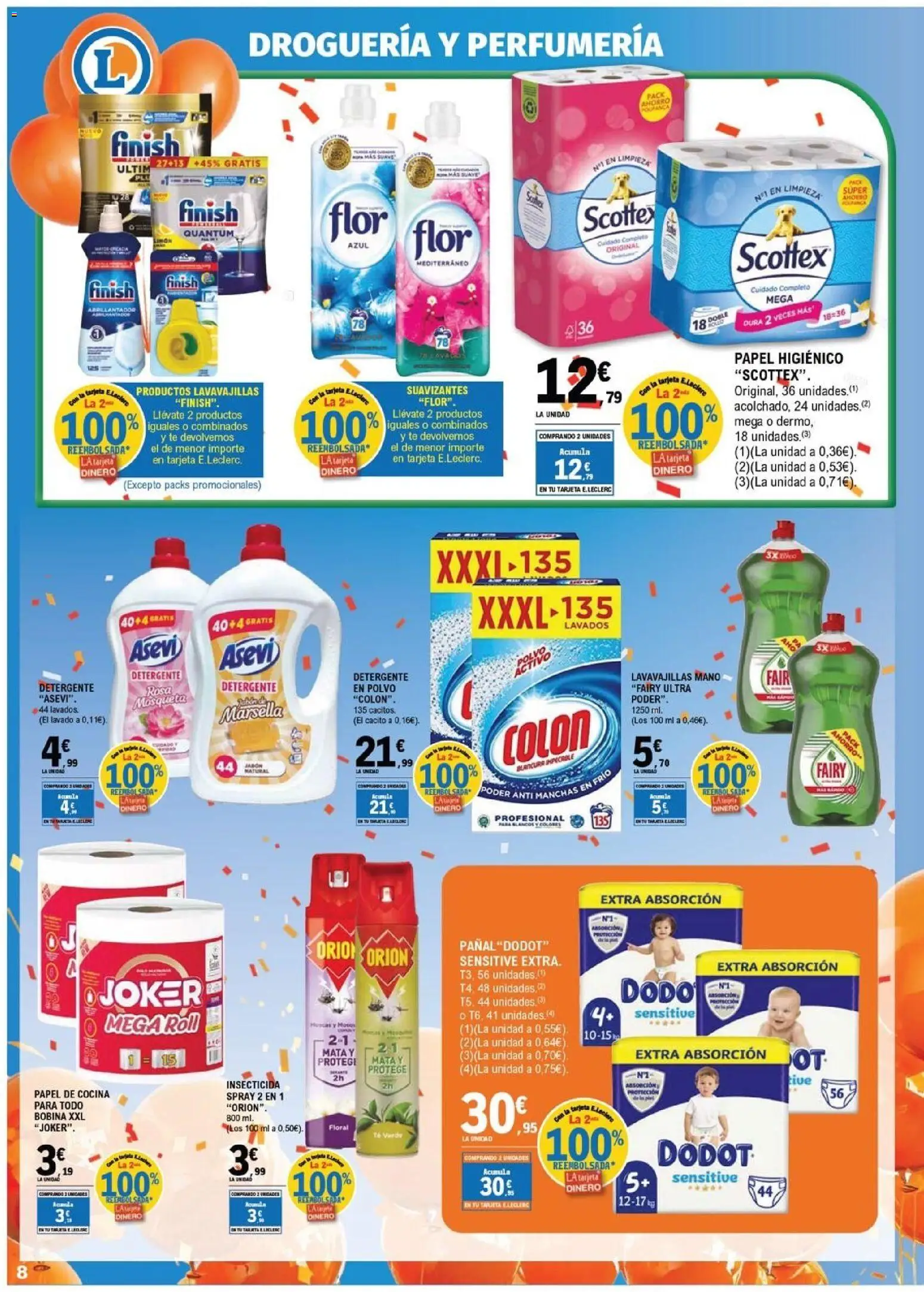 E.Leclerc folleto Salamanca │ válido desde el 01/07/2026 | Página: 8 | Productos: Detergente, Té, Cocina, Lavavajillas