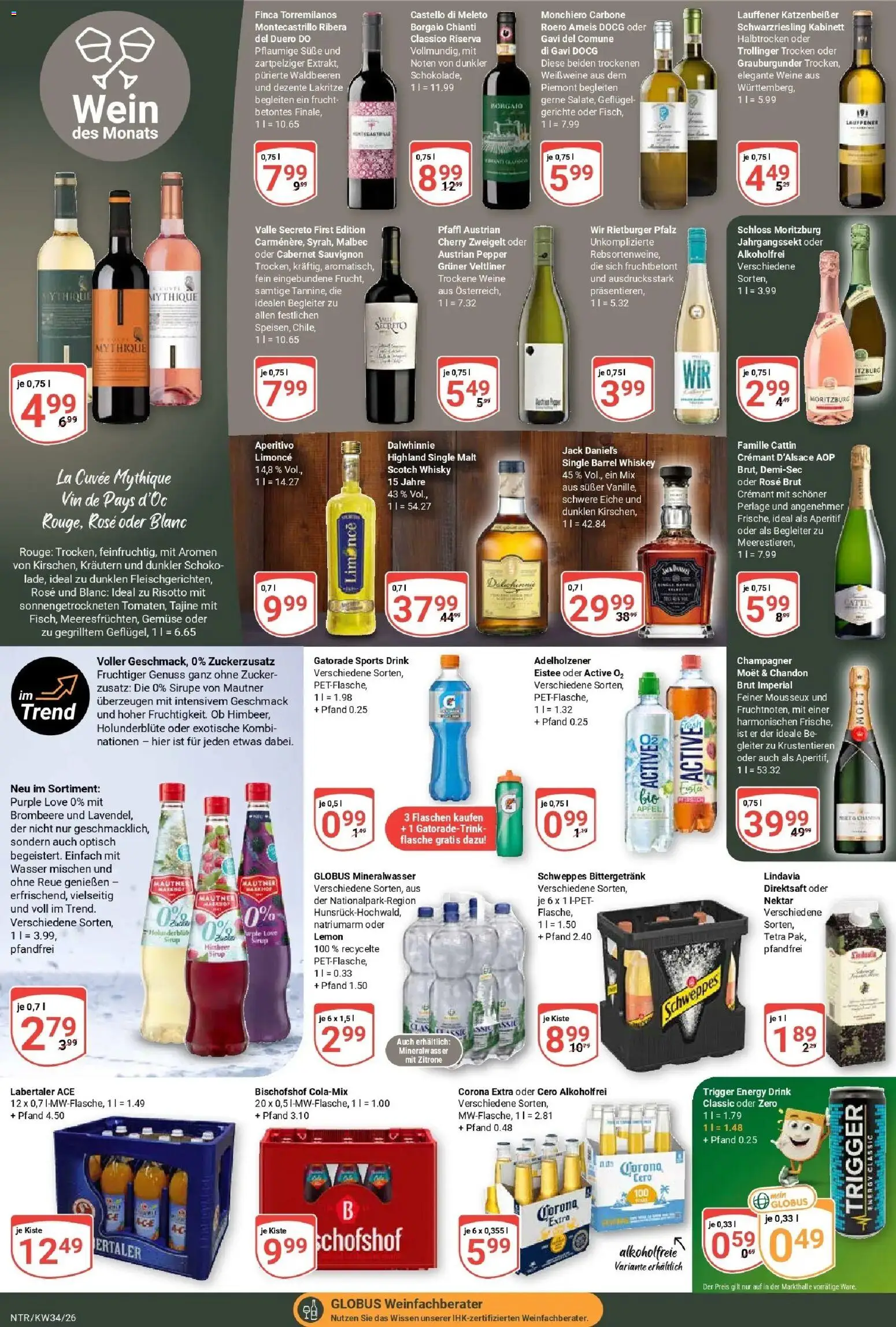 Globus Prospekt Neutraubling (ab 17.08.2026) » Angebote online | Seite: 14 | Produkte: Jack Daniel's, Rouge, Wasser, Zucker