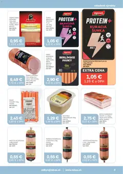 Labaš leták platný od 11.09.2026 | Strana: 3 | Produkty: Šunka, Protein, Párky, Paštéta
