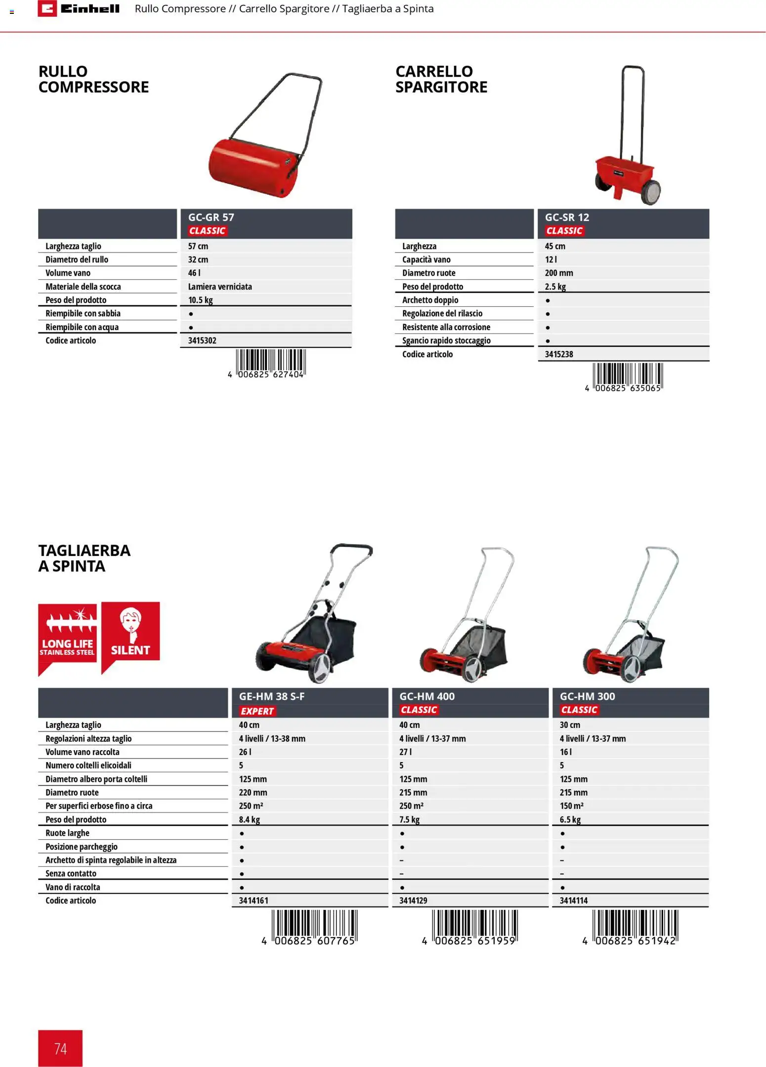Volantino Einhell del 02/03/2026 | Pagina: 76 | Prodotti: Porta, Acqua, Taglio, Carrello