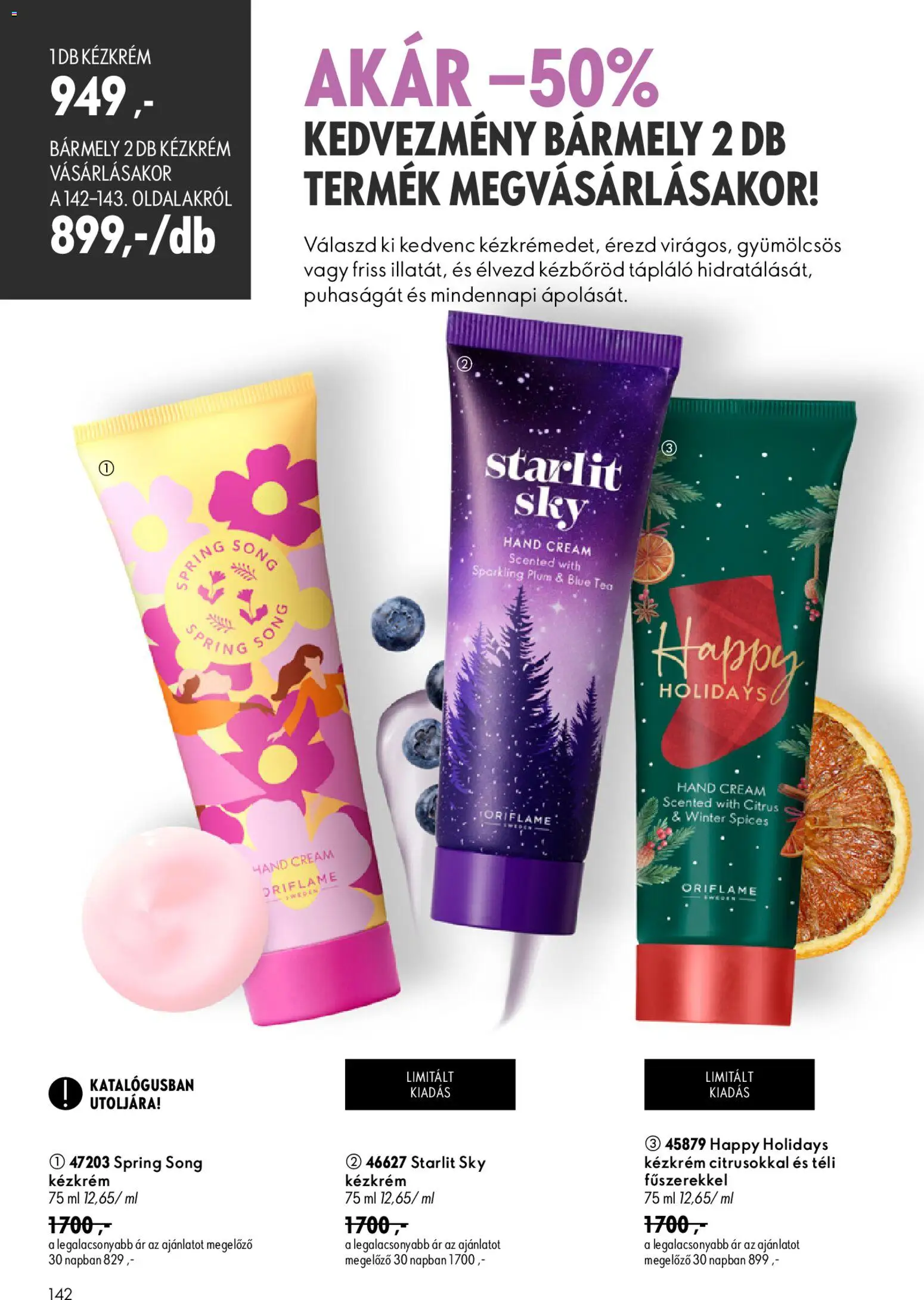 Oriflame akciós ujság - amely érvényes a következő dátumtól: 2026.08.19. | Oldal: 142 | Termékek: Kézkrém, Tea