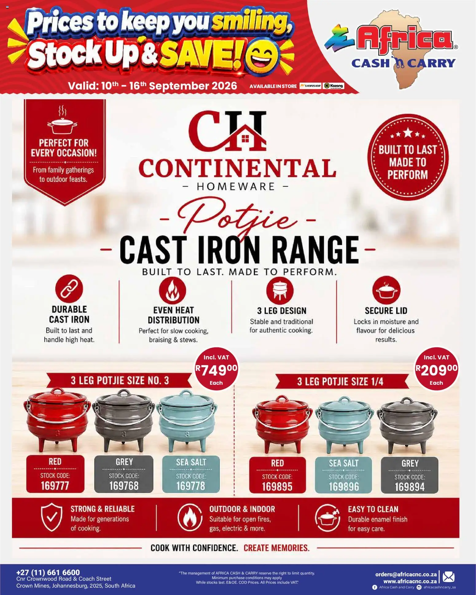 New Africa Cash & Carry catalogue – valid from 10/09/2026 | Page: 48 | Products: Iron, Stock, Enamel, Salt