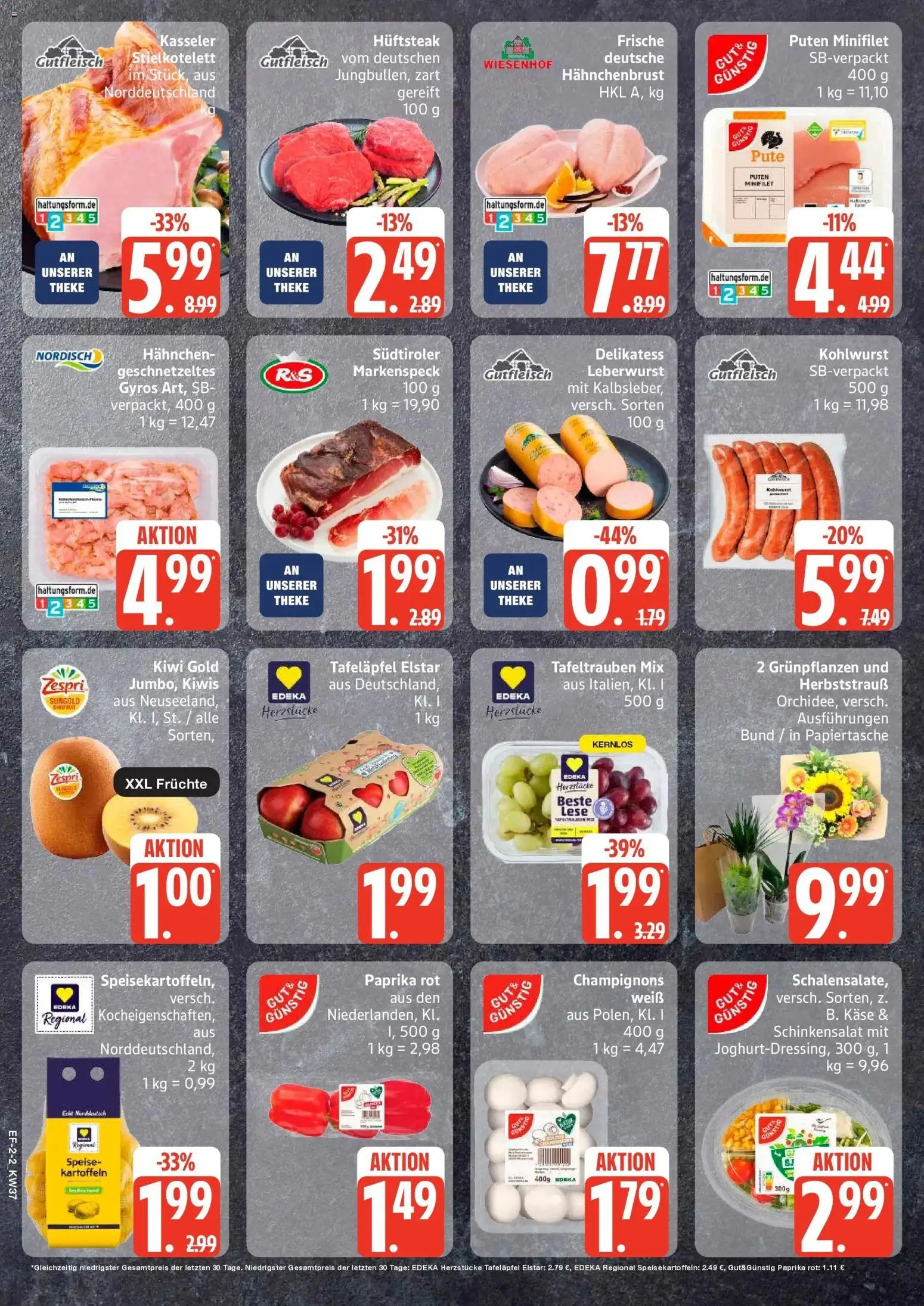 Edeka Prospekt Rendsburg (ab 07.09.2026) » Angebote Online | Seite: 2 | Produkte: Champignons, Kartoffeln, Kiwi, Hahnchenbrust