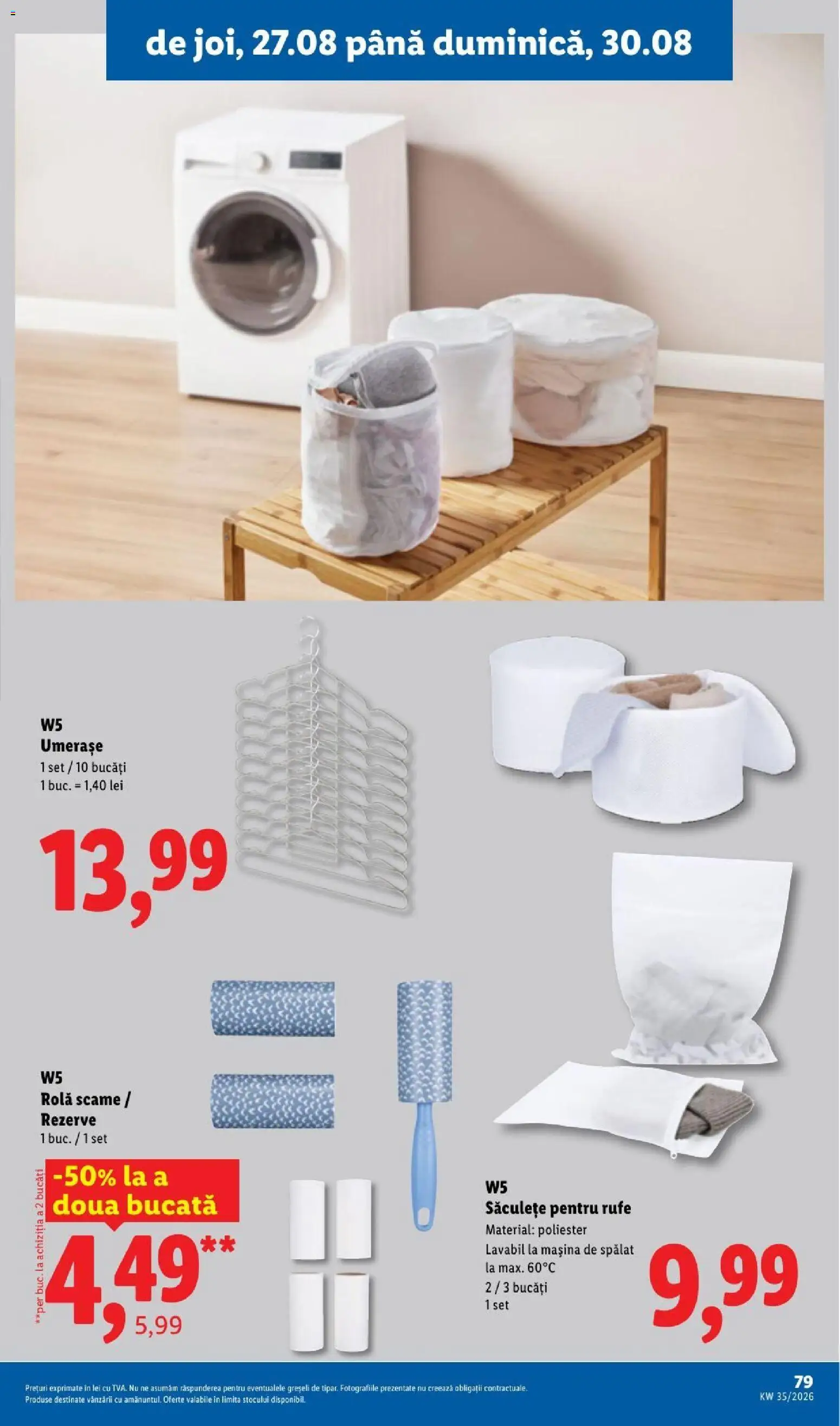 Noul catalog Lidl – valabil de la 24.08.2026 | Pagină: 79 | Produse: Mașină De Spălat