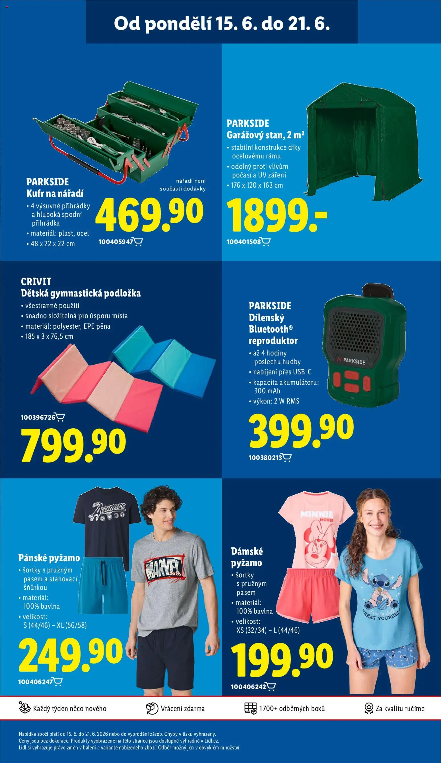 Lidl leták - Spotřební zboží od 15.06.2026 | Strana: 27 | Produkty: Parkside, Pánské pyžamo, Reproduktor, Dámské pyžamo