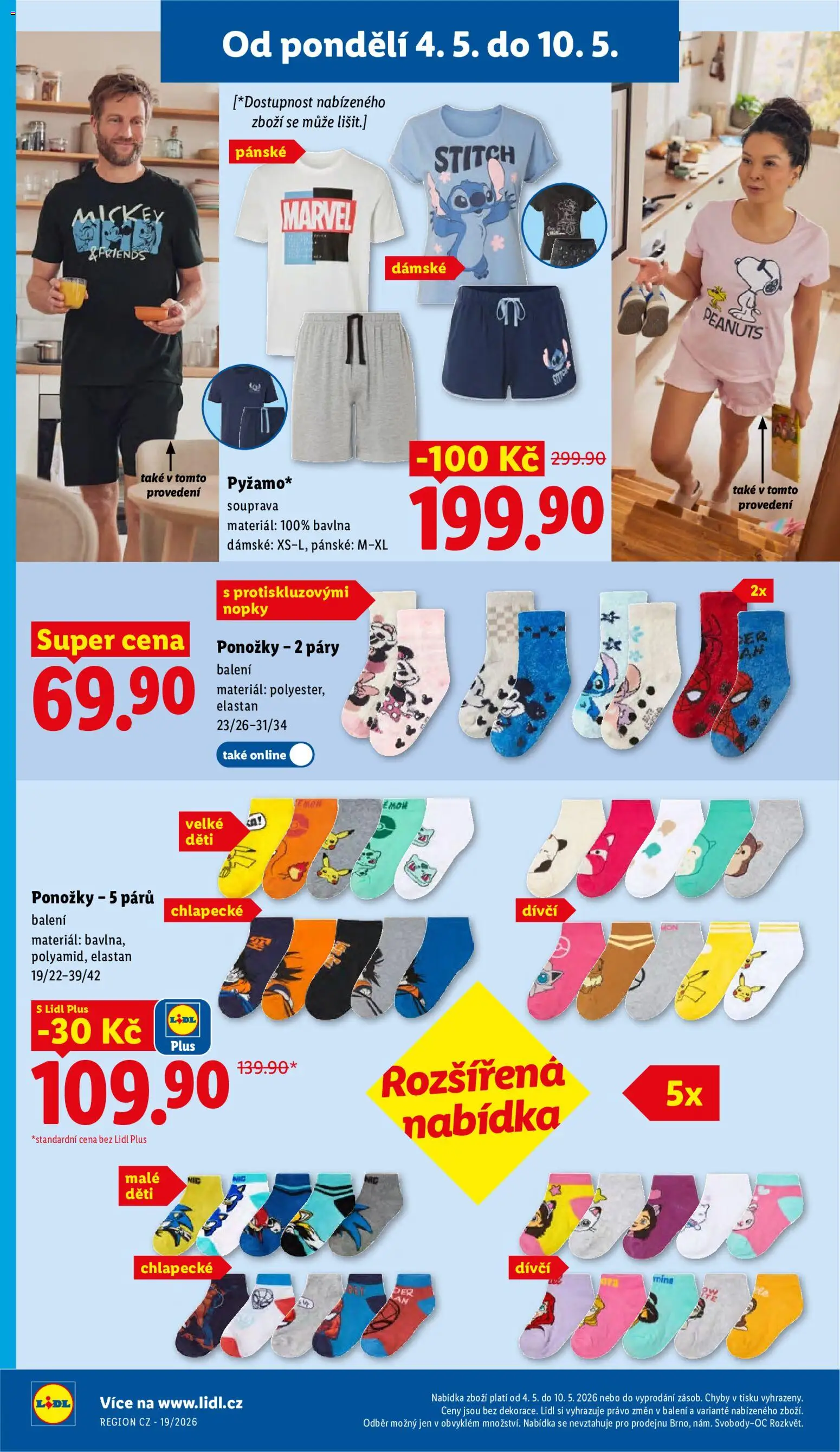 Lidl leták - Spotřební zboží od 04.05.2026 | Strana: 10 | Produkty: Ponožky, Stitch