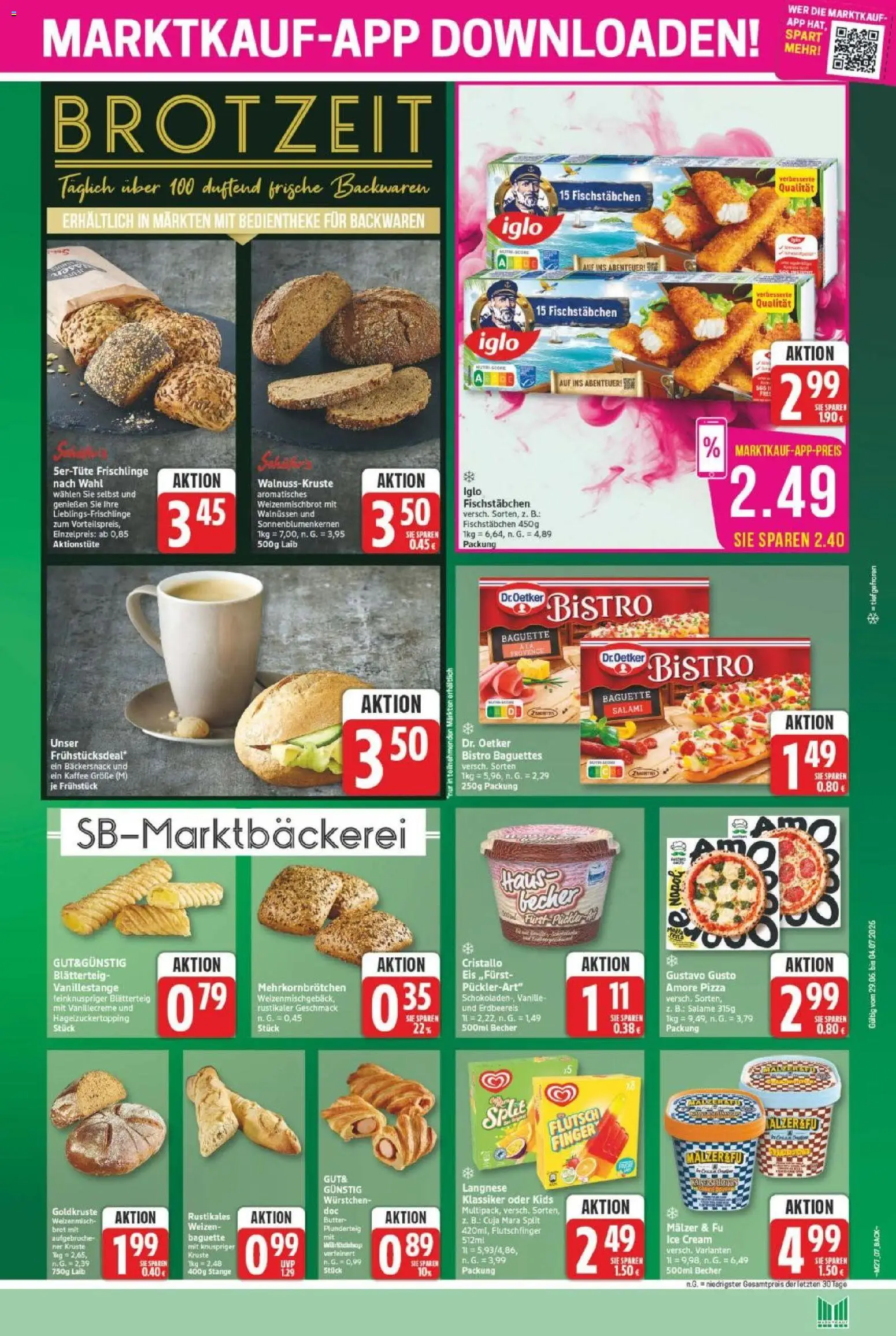 Marktkauf Prospekt – gültig ab 29.06.2026 | Seite: 7 | Produkte: Langnese, Kaffee, Fischstabchen, Eis