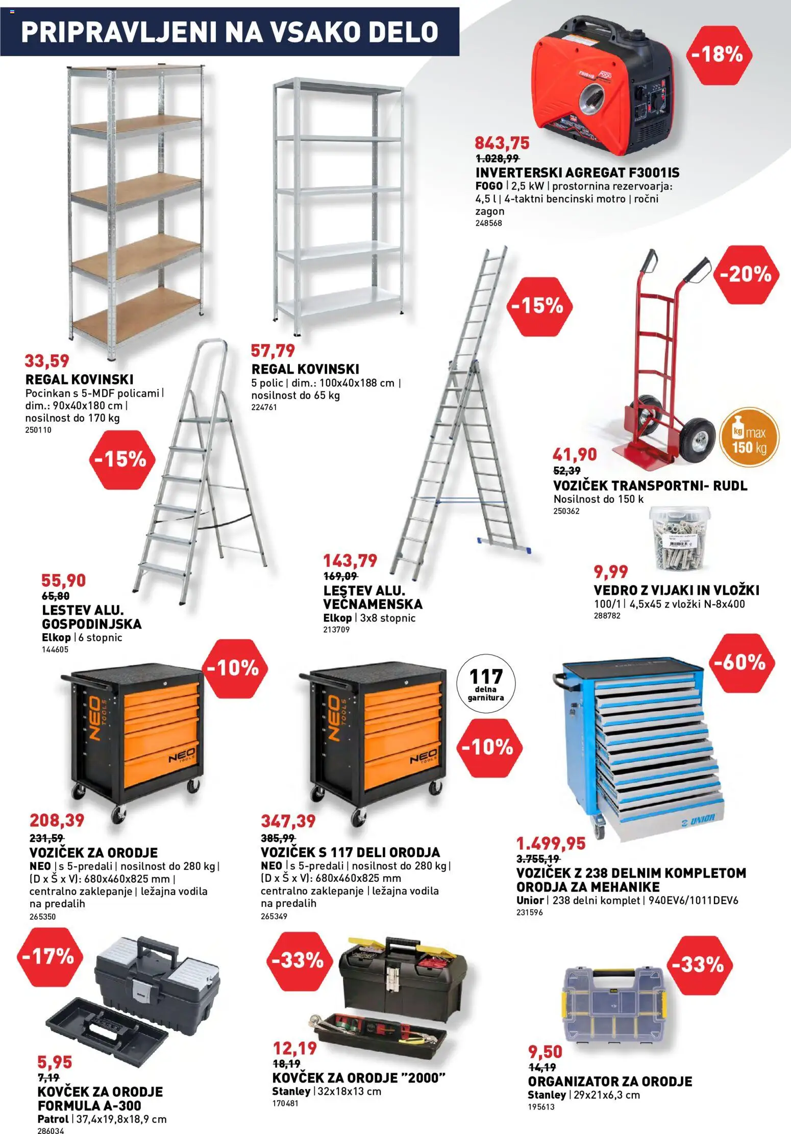 Novi Inpos katalog ponudbe – veljaven od 10.09.2026 | Stran: 25 | Izdelki: Orodje, Regal, Voziček, Kovcek