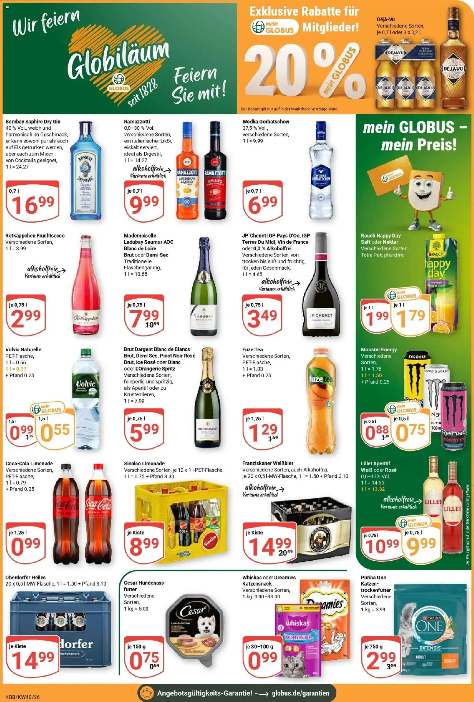 Globus Prospekt Koblenz-Bubenheim (ab 28.09.2026) » Angebote online | Seite: 5 | Produkte: Energy, Monster, Wodka, Eis