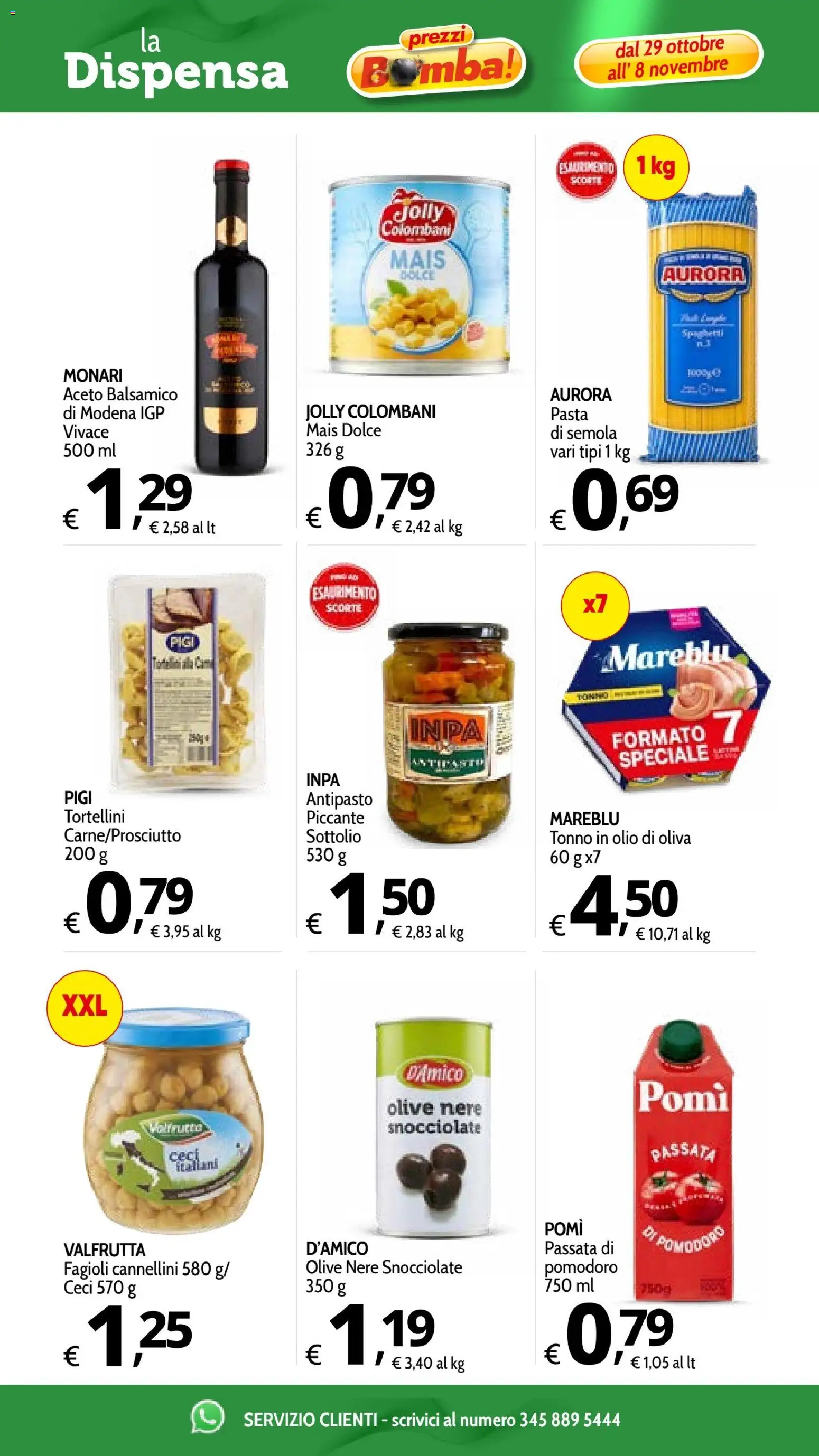 Volantino Primo Prezzo del 29/10/2026 | Pagina: 6 | Prodotti: Olio, Aceto, Mais, Semola