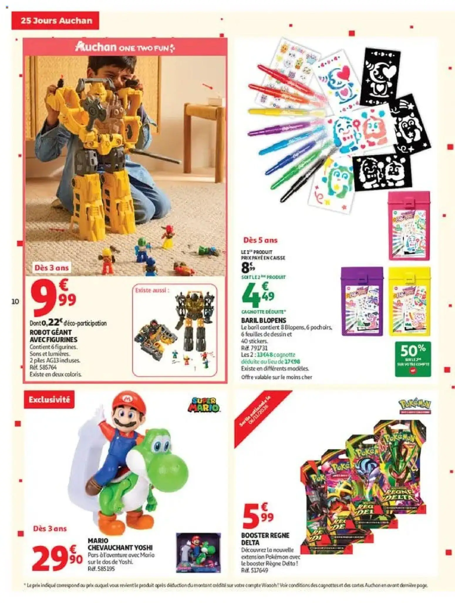 {H1} | Page: 10 | Produits: Robot, Figurines, Piles