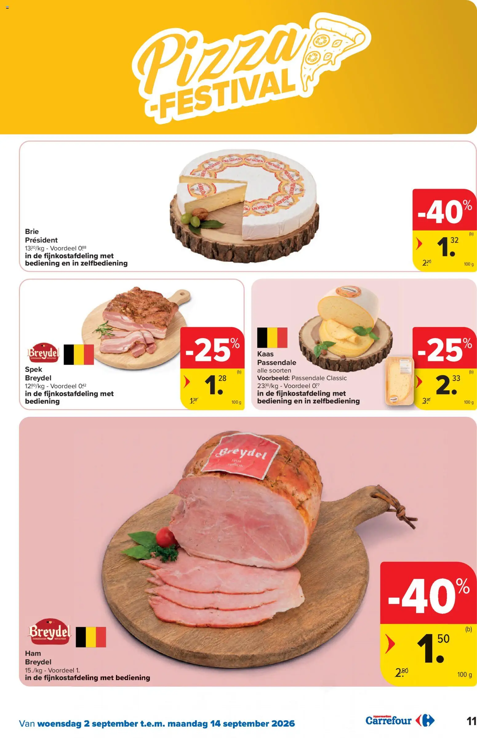 {H1} | Pagina: 11 | Producten: Ham, Spek, Bacon, Brie