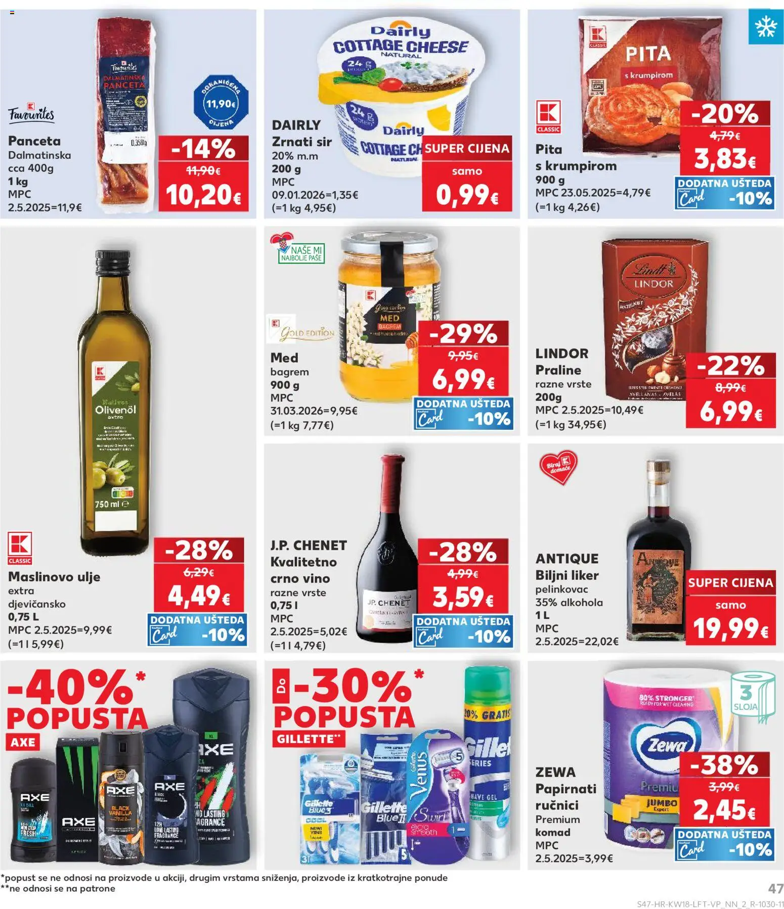 Kaufland katalog | vrijedi od 29.04.2026 | Stranica: 47 | Proizvodi: Med, Ulje, Vino, Pita