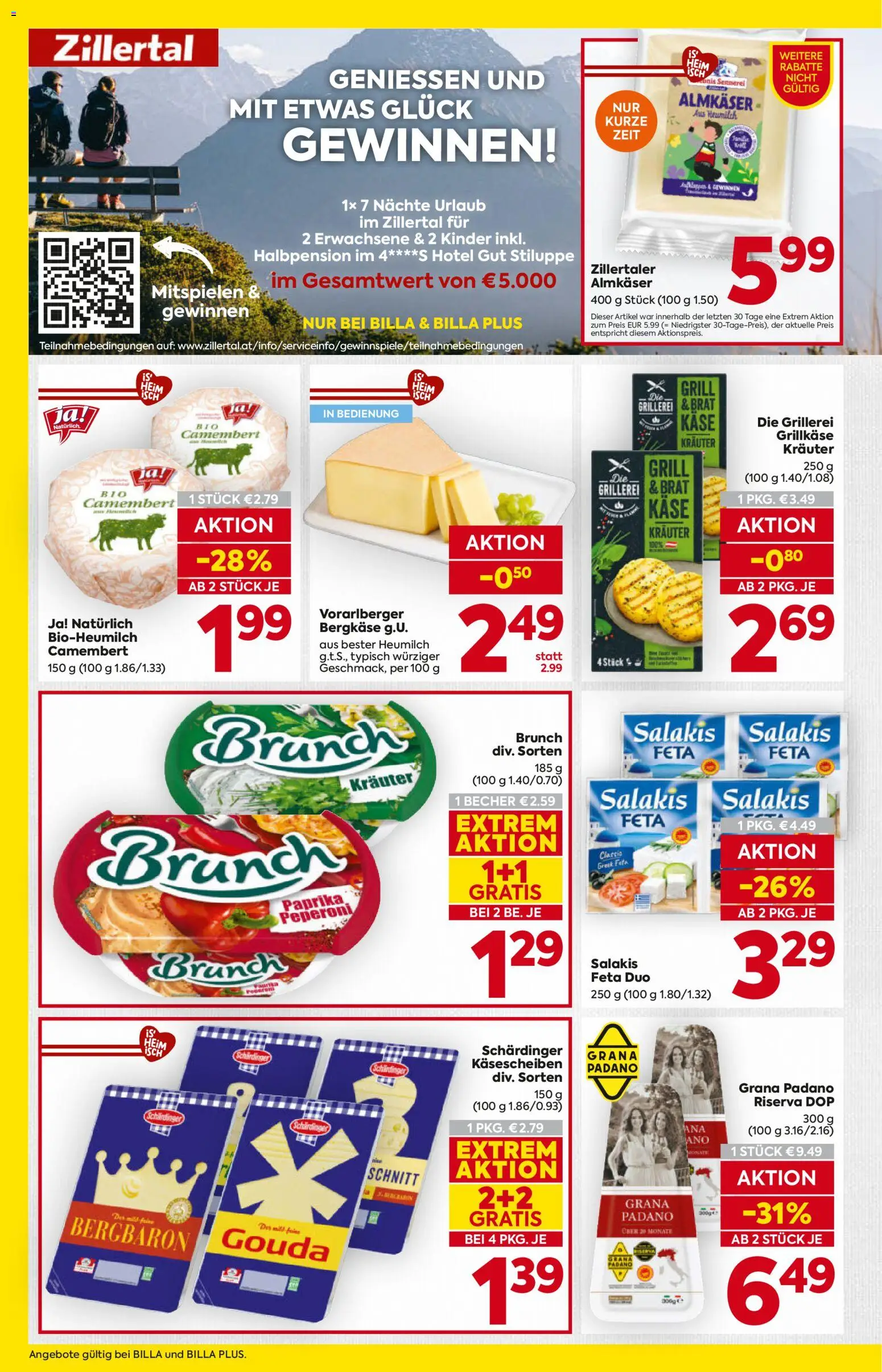 Billa AT akciós ujság - amely érvényes a következő dátumtól: 2026.07.23. | Oldal: 8 | Termékek: Grill, Gouda, Grana padano, Camembert