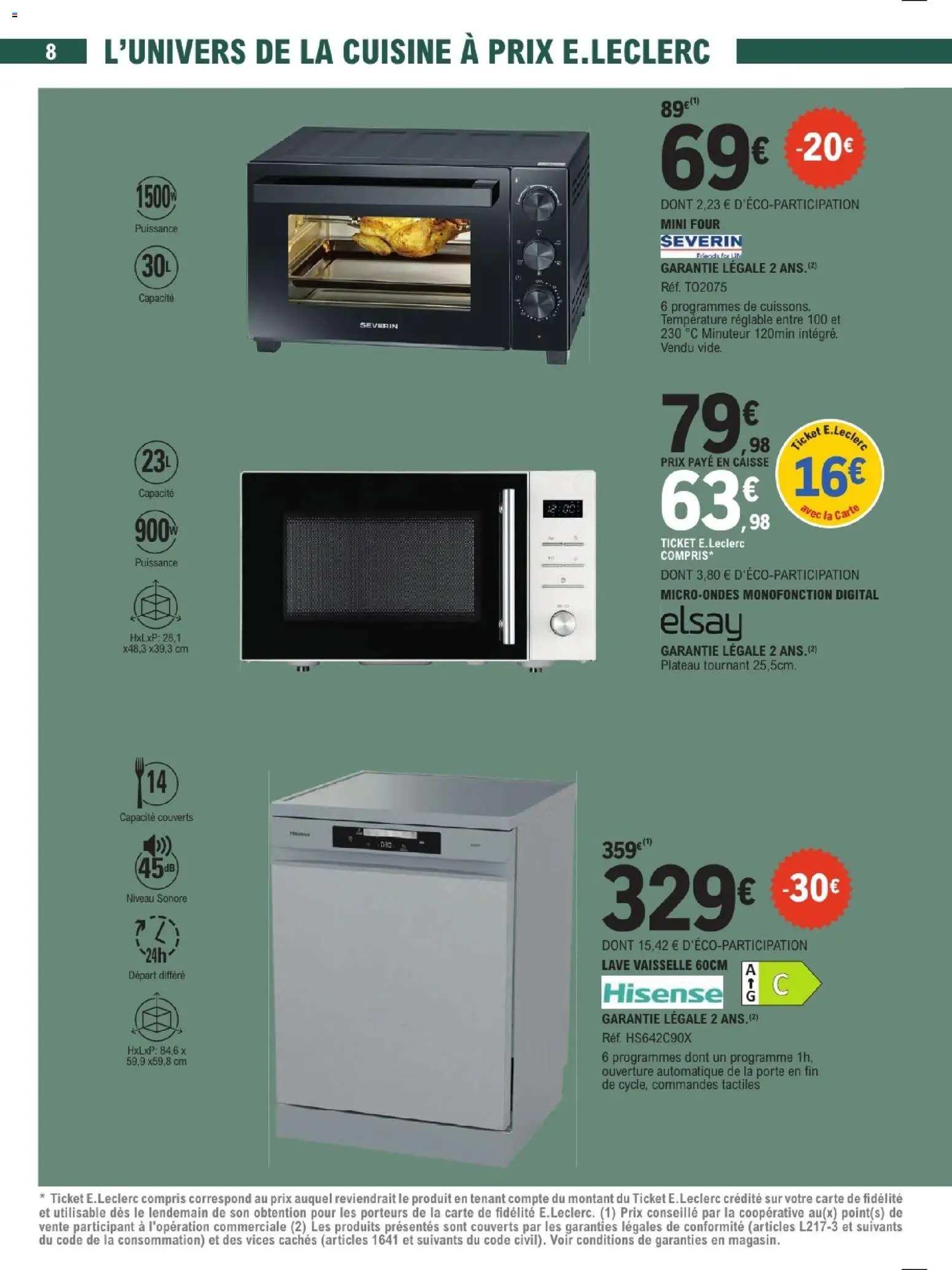 {H1} | Page: 8 | Produits: Vaisselle, Four, Plateau, Porte