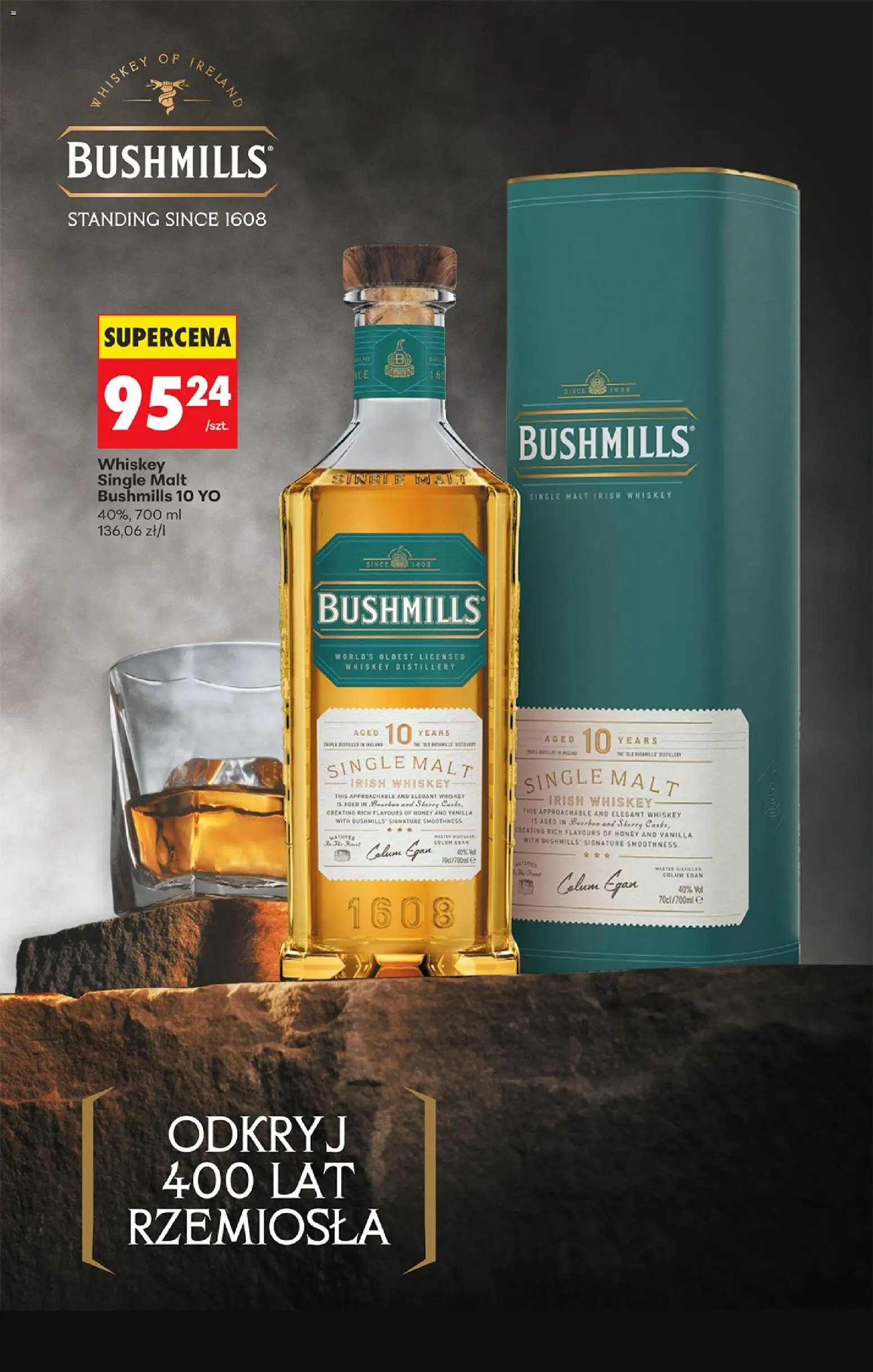 Biedronka gazetka - Czas na toast od 10.08.2026 | Strona: 36 | Produkty: Bourbon, Irish whiskey